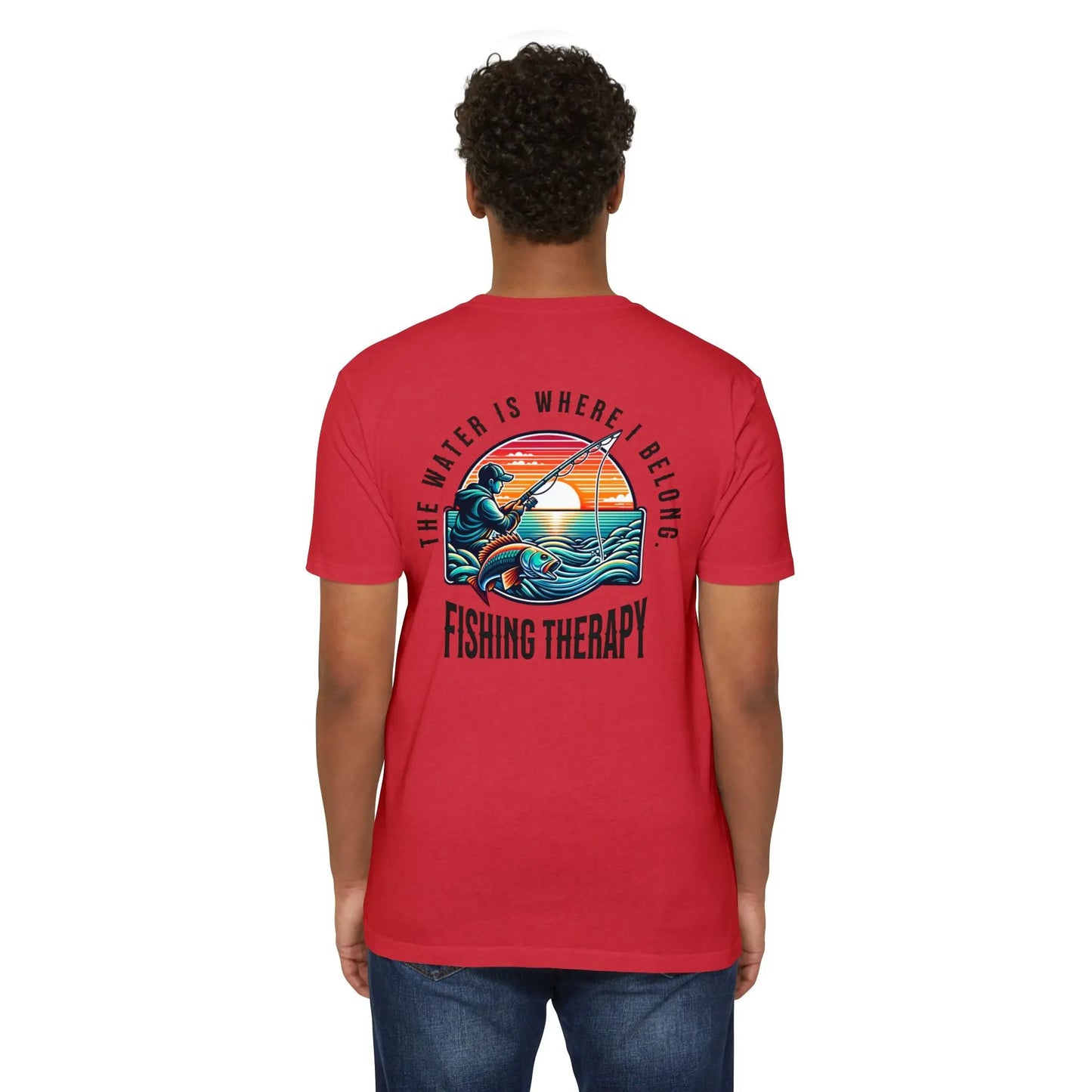 Fishing Therapy T-Shirt, Unisex Tee for Fishermen, Gift for Anglers, Summer Apparel, Outdoor Adventure Wear, Casual Fishing Shirt Printify