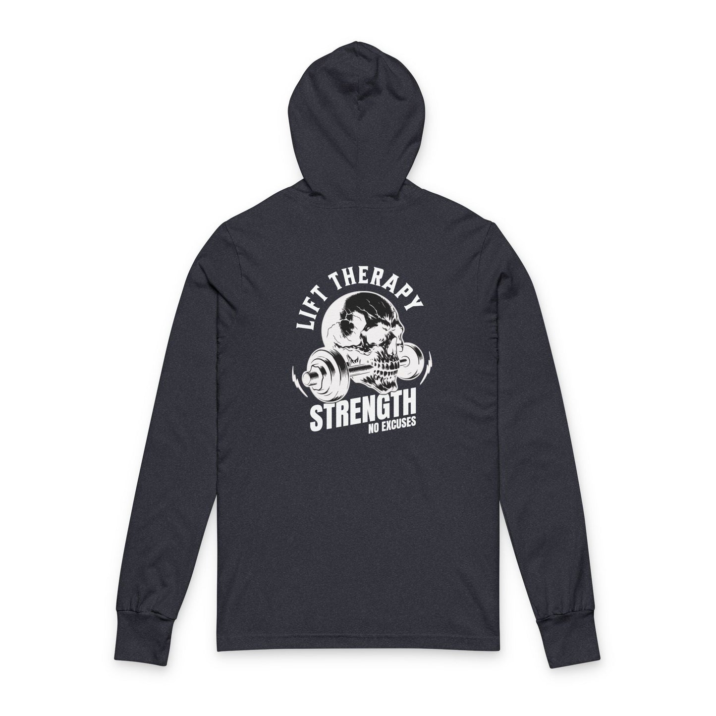 Strength Gym Hoodie — 'Lift Heavy' Skull Weightlifting Sweatshirt