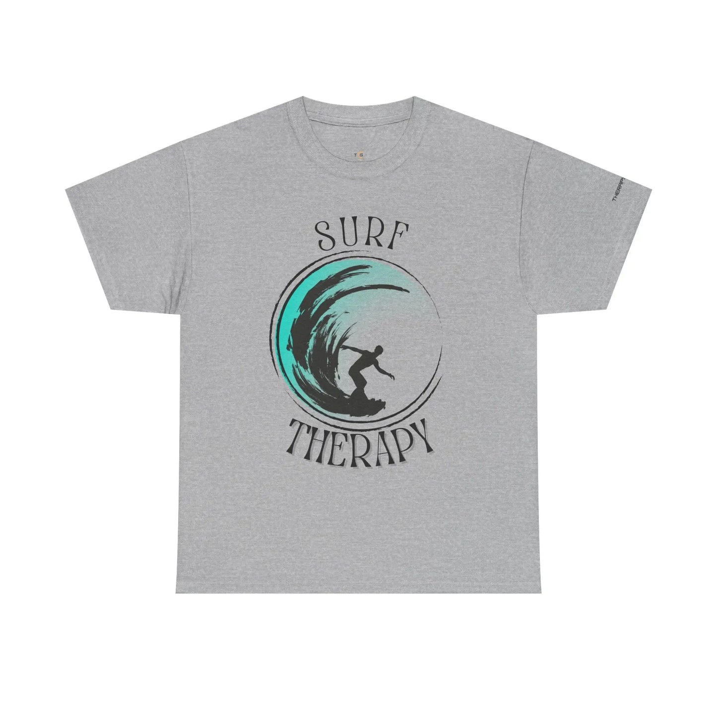Surf Therapy Unisex Heavy Cotton Tee | Relaxed Fit Summer Shirt, Beach Lover Gift, Surfing Apparel, Ocean Vibes T-Shirt, Fun Casual Wear Printify