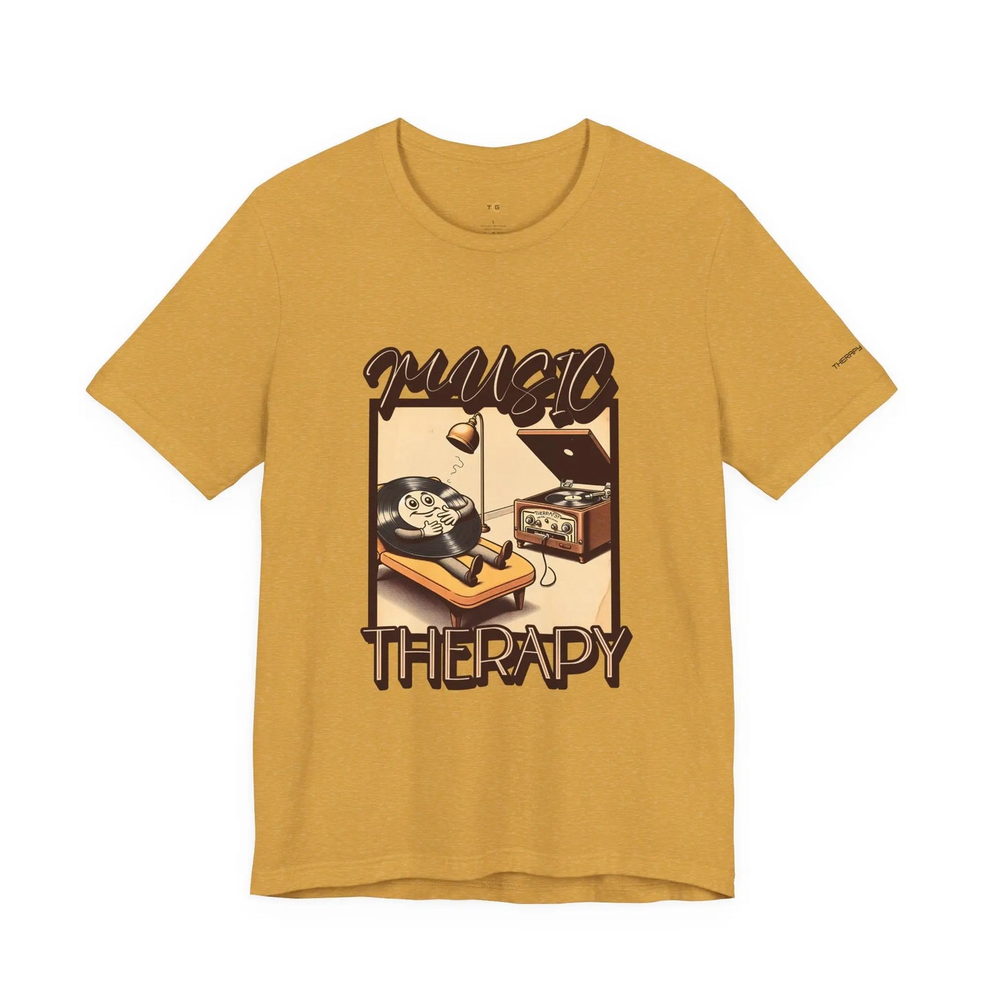 Music Therapy Unisex Tee, Casual Music Shirt, Perfect Gift for Music Lovers, Therapeutic Vibe Tee for Relaxation, Music Appreciation Printify