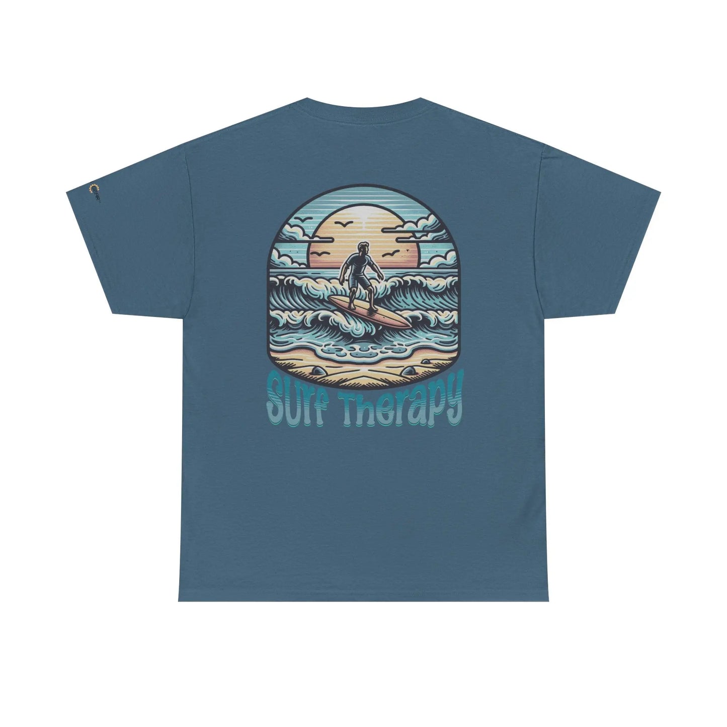 Surf Therapy Unisex Heavy Cotton Tee, Summer Vibes T-Shirt, Beach Day Apparel, Water Sports Gift, Casual Surfwear Printify