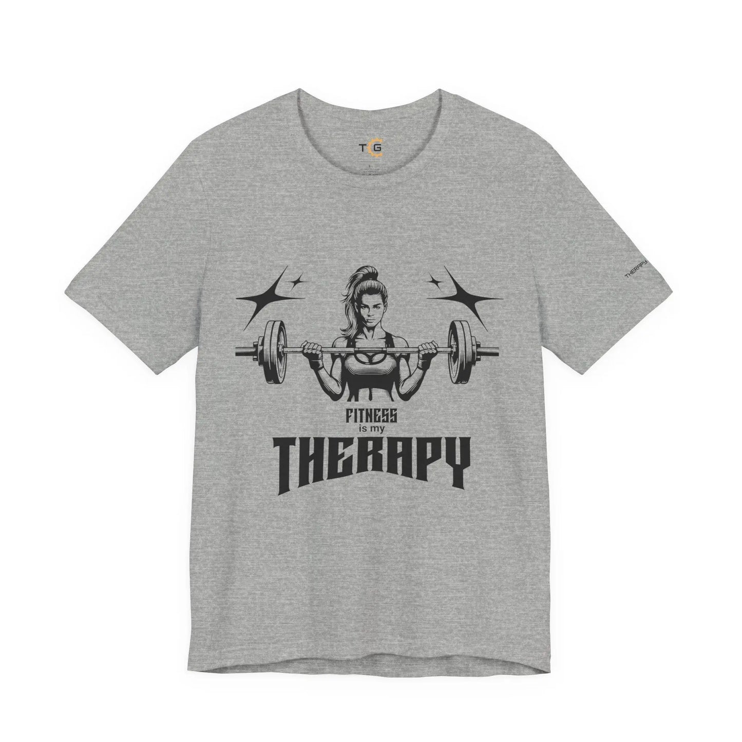 Fitness Therapy Tee, Unisex Workout Shirt, Gym Apparel, Gift for Fitness Enthusiasts, Casual Wear, Motivational Top Printify