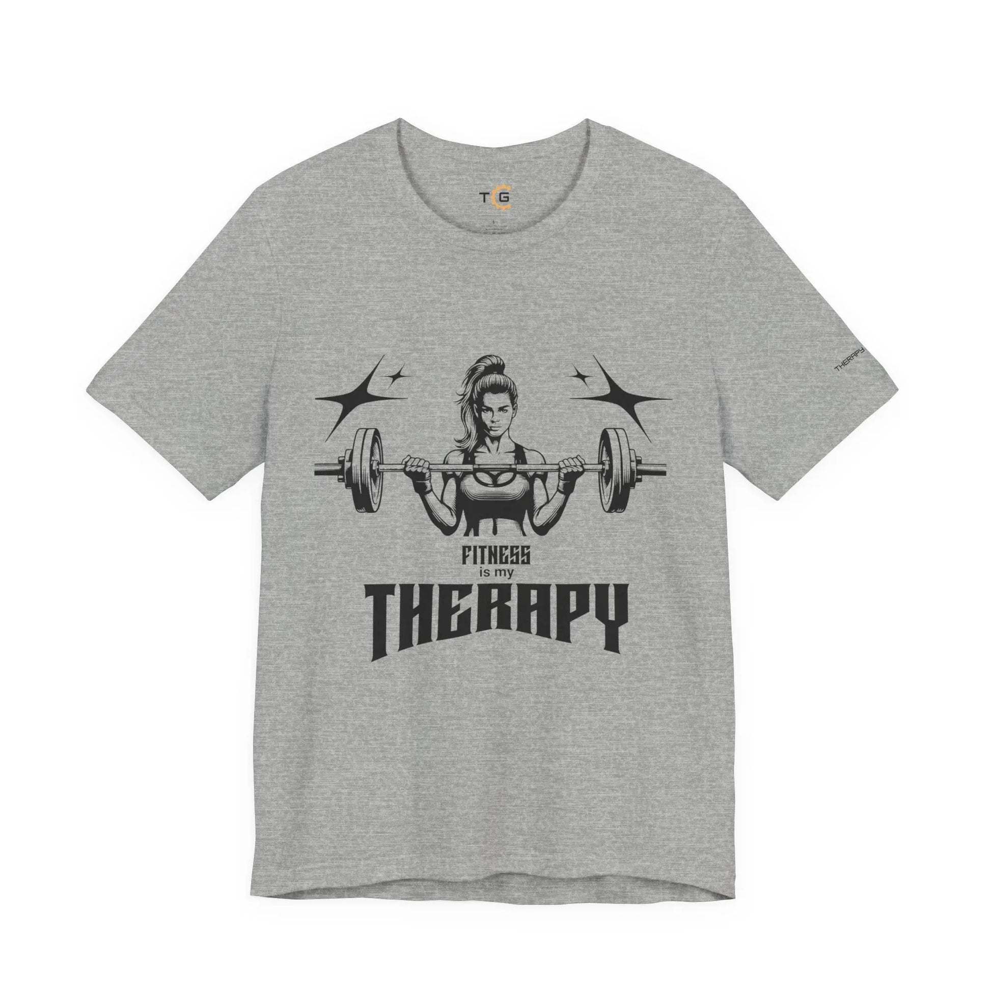 Fitness Therapy Tee, Unisex Workout Shirt, Gym Apparel, Gift for Fitness Enthusiasts, Casual Wear, Motivational Top Printify