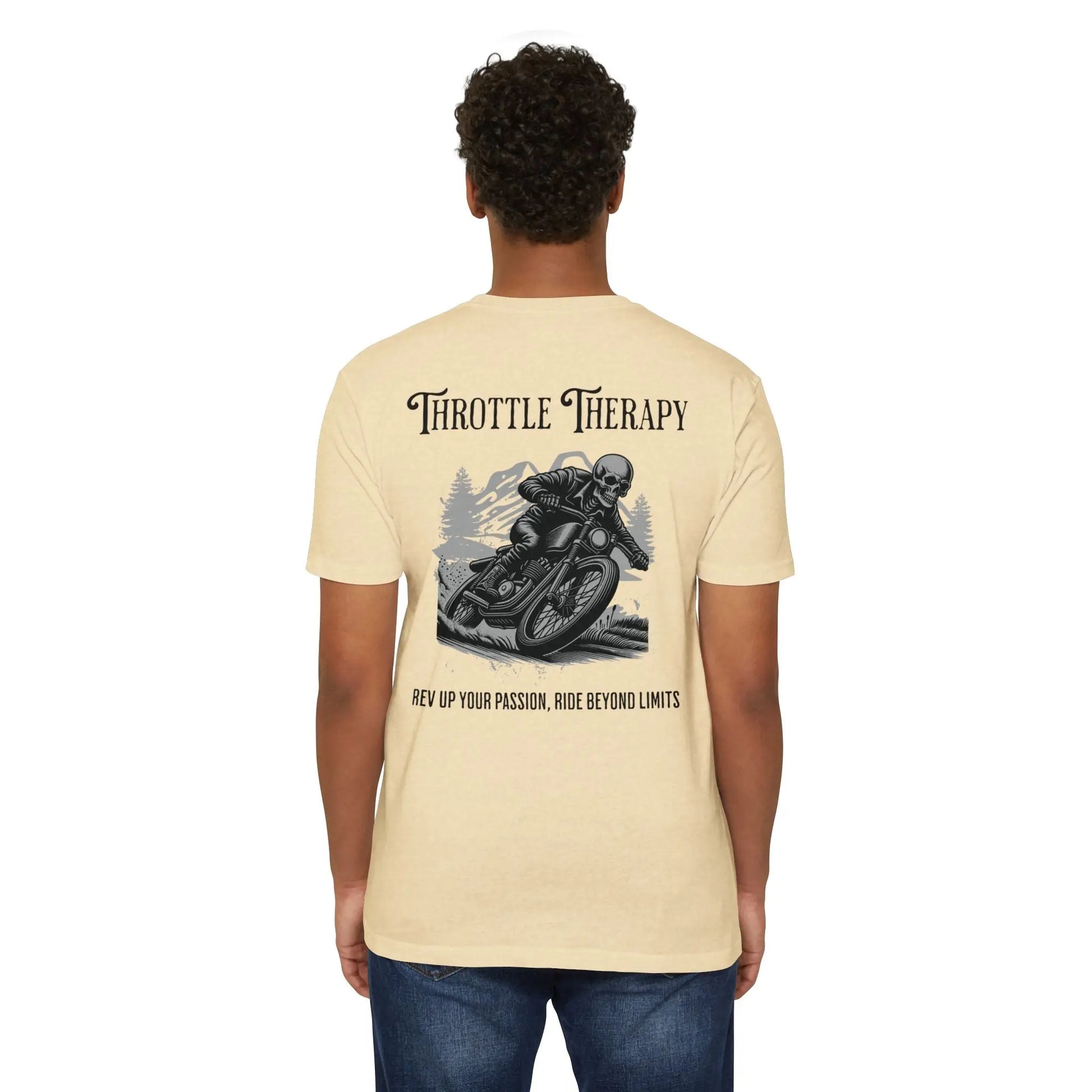 Throttle Therapy Unisex Heavy Cotton Tee - Motorcycle Lover Gift, Biker Shirt, Adventure Apparel, Casual Wear, Gift for Him Printify