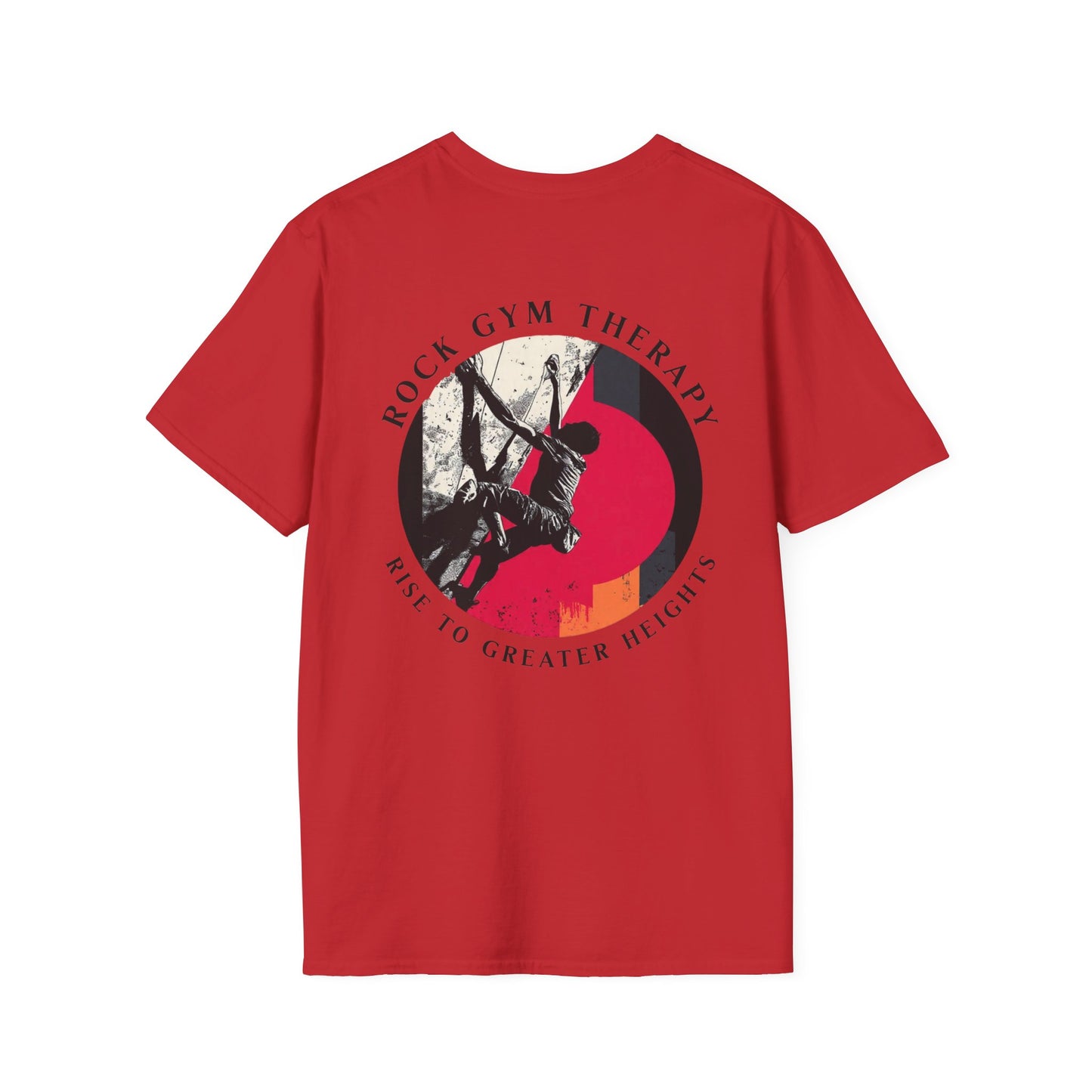 Rock Gym Therapy T-Shirt — Rise to Greater Heights Climbing Tee