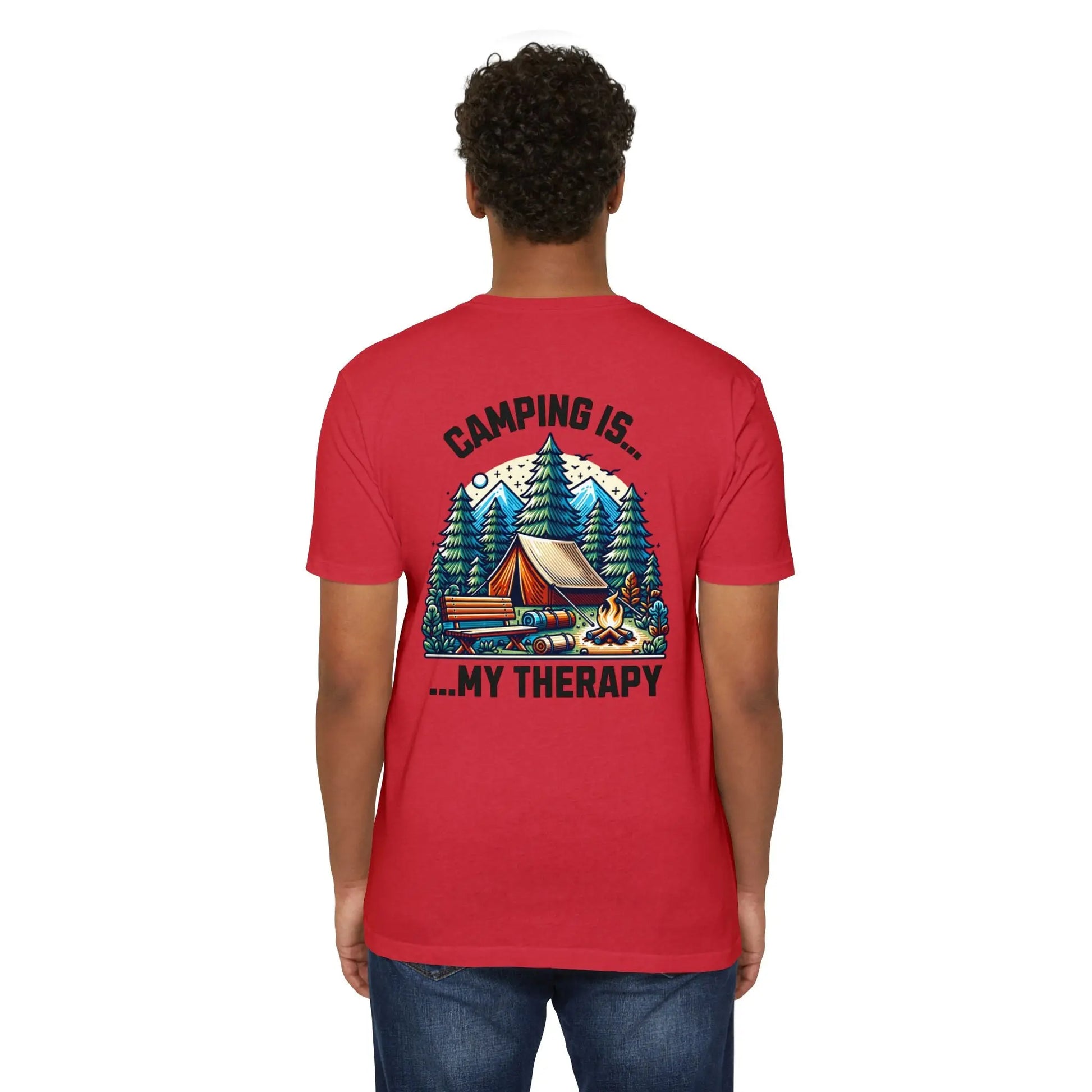 Camping Therapy Unisex T-Shirt | Nature Lover Gift | Adventure Tee | Outdoor Activities Shirt | Perfect for Camping Enthusiasts Printify