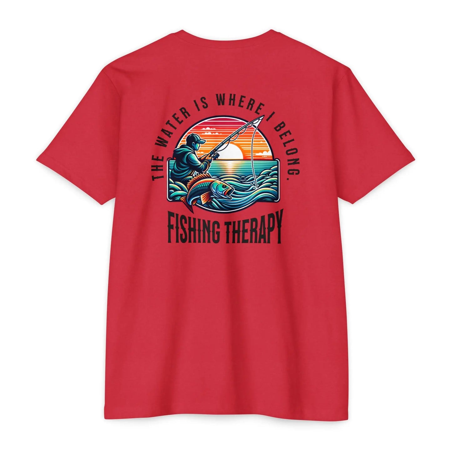 Fishing Therapy T-Shirt, Unisex Tee for Fishermen, Gift for Anglers, Summer Apparel, Outdoor Adventure Wear, Casual Fishing Shirt Printify