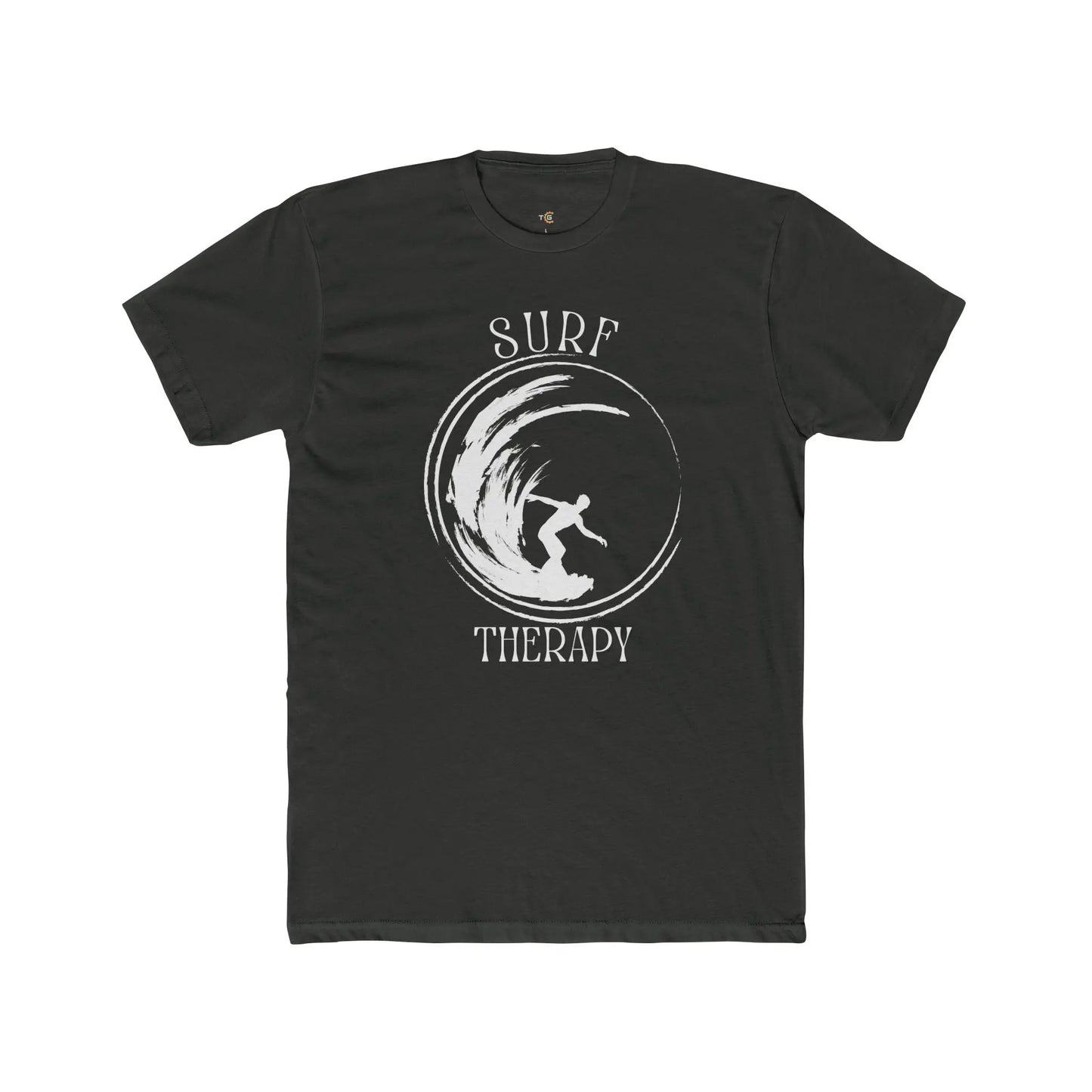 Unisex Heavy Cotton Tee - ' Surf Therapy' Graphic Tee for Comfort, Casual Wear, Self-Care Gifts, Stress Relief Apparel, Everyday Wear, Surfing Hobby Printify