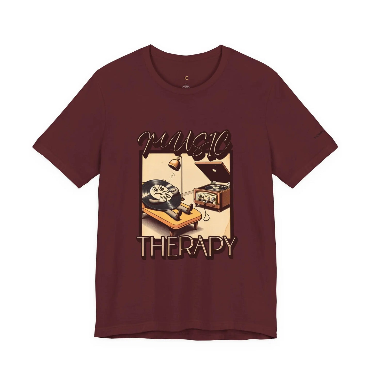 Music Therapy Unisex Tee, Casual Music Shirt, Perfect Gift for Music Lovers, Therapeutic Vibe Tee for Relaxation, Music Appreciation Printify
