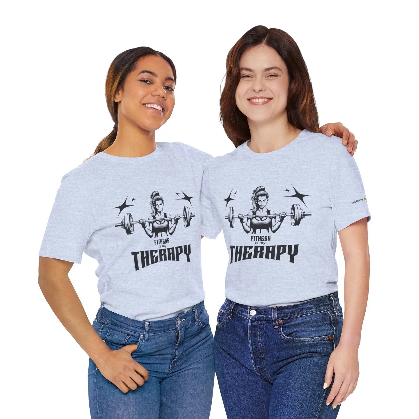 Fitness Therapy Tee, Unisex Workout Shirt, Gym Apparel, Gift for Fitness Enthusiasts, Casual Wear, Motivational Top Printify
