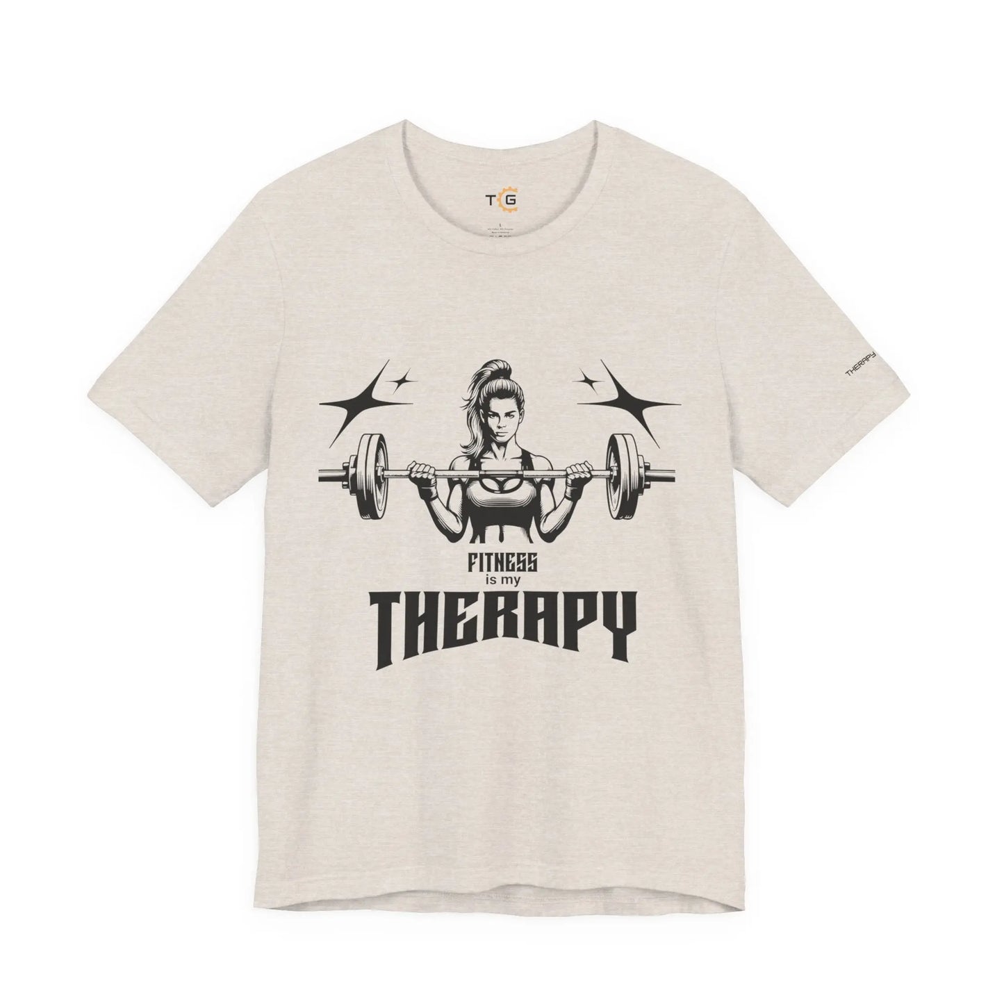 Fitness Therapy Tee, Unisex Workout Shirt, Gym Apparel, Gift for Fitness Enthusiasts, Casual Wear, Motivational Top Printify