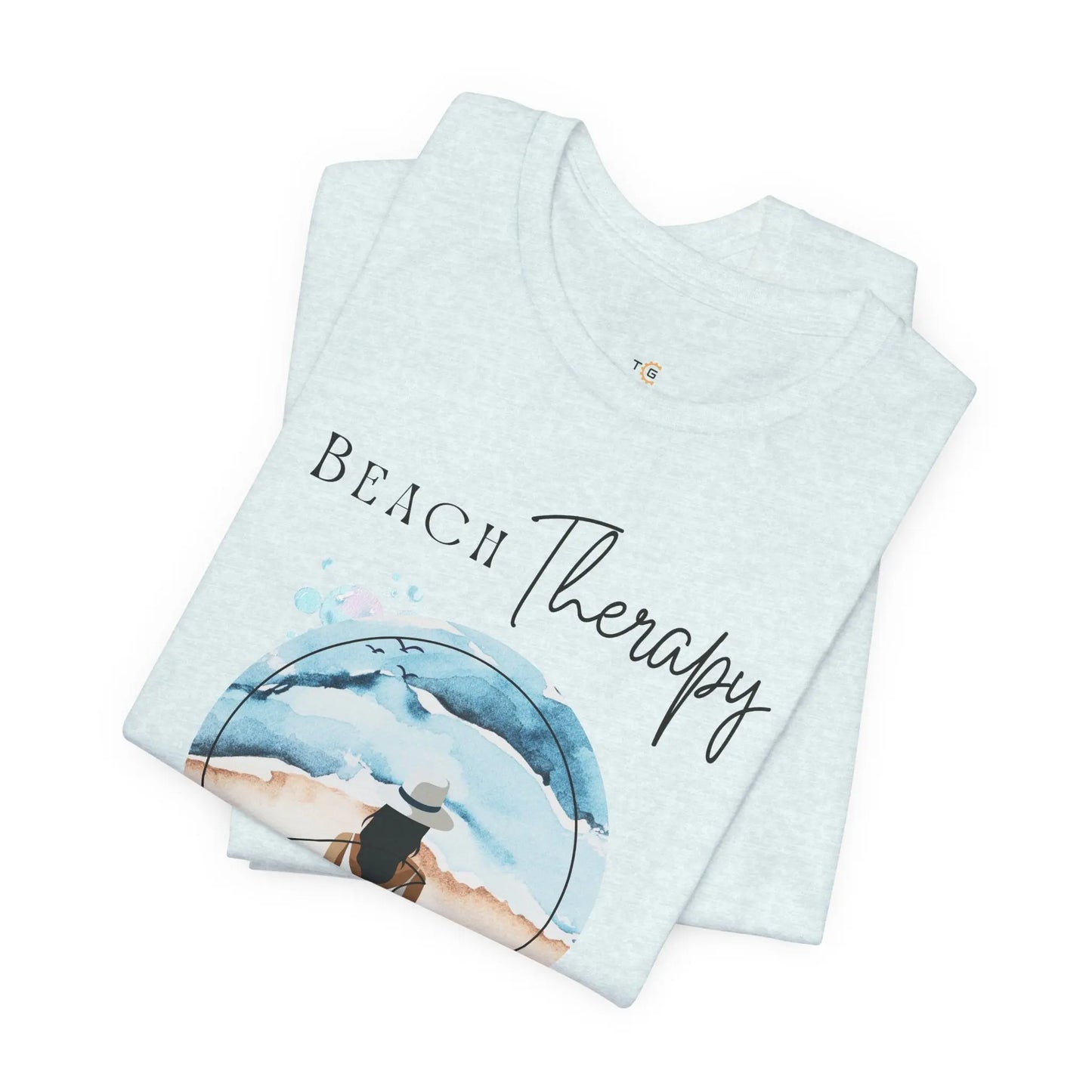 Beach Therapy Tee, Summer T-Shirt, Relaxation Shirt, Beach Vibes Apparel, Vacation Wear, Travel Clothes Printify
