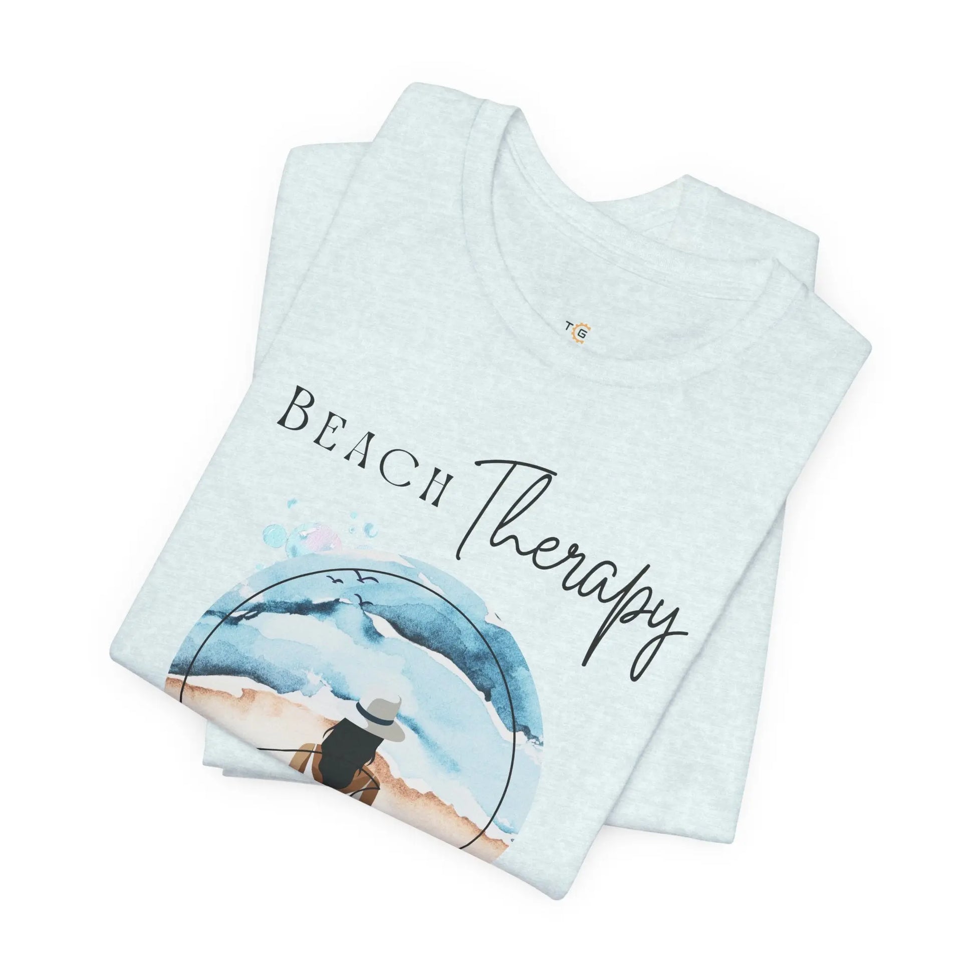 Beach Therapy Tee, Summer T-Shirt, Relaxation Shirt, Beach Vibes Apparel, Vacation Wear, Travel Clothes Printify