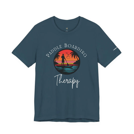 Paddle Boarding Therapy Tee, Relaxation Shirt, Beach Lover Gift, Summer Vibes Clothing, Outdoor Adventure T-Shirt, Water Sports Apparel Printify