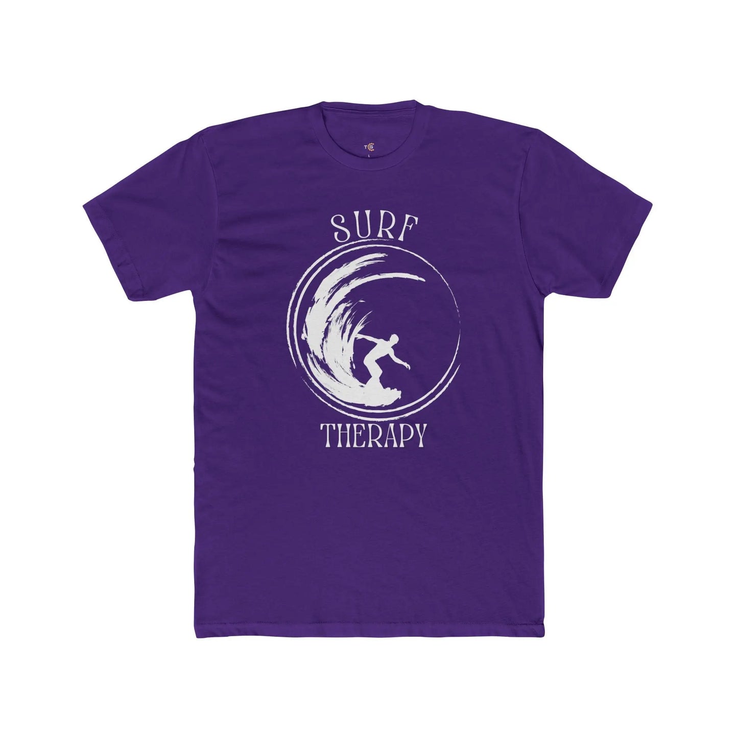 Unisex Heavy Cotton Tee - ' Surf Therapy' Graphic Tee for Comfort, Casual Wear, Self-Care Gifts, Stress Relief Apparel, Everyday Wear, Surfing Hobby Printify