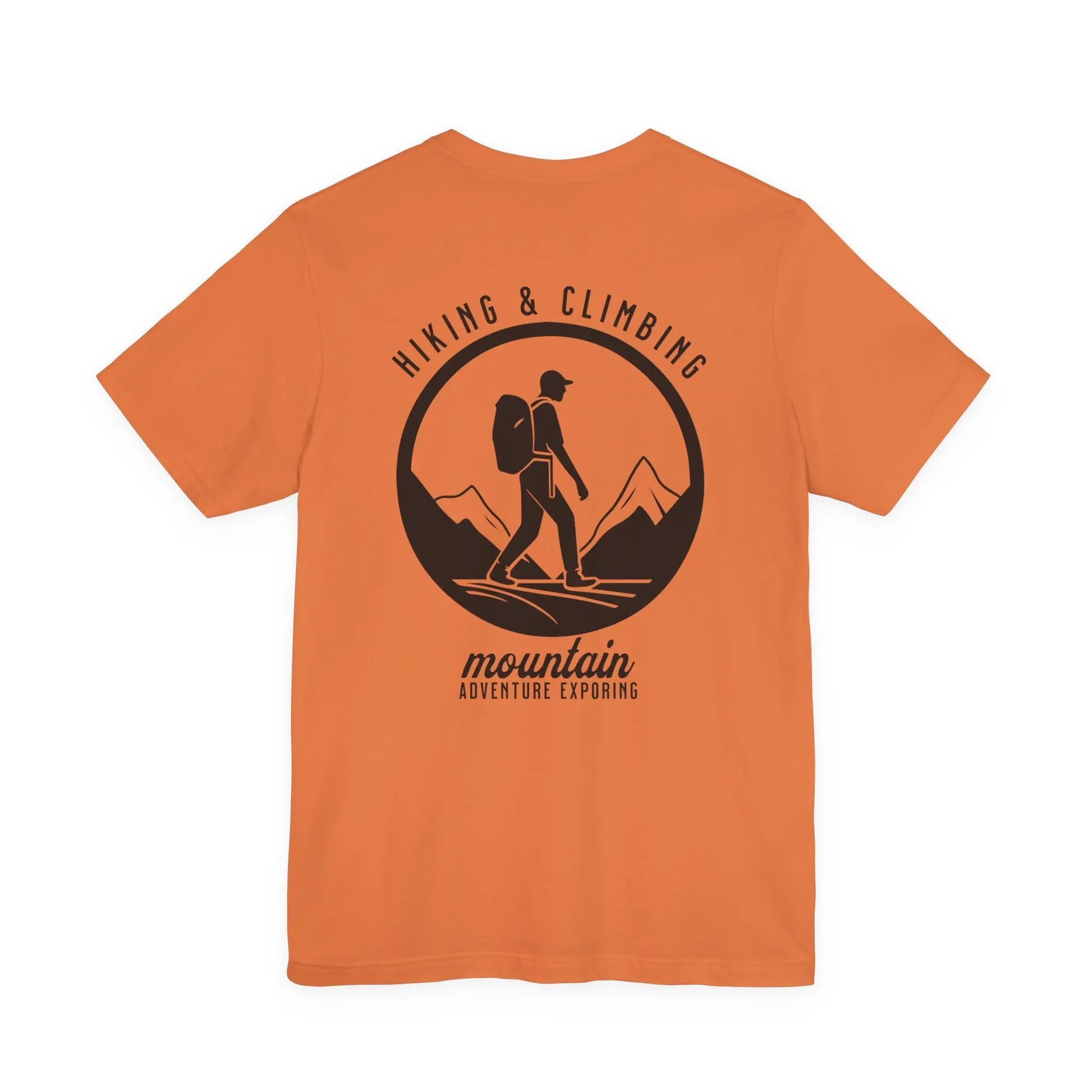 Hiking & Climbing Mountain T-Shirt — Outdoor Adventure Tee with Hiker Graphic Printify