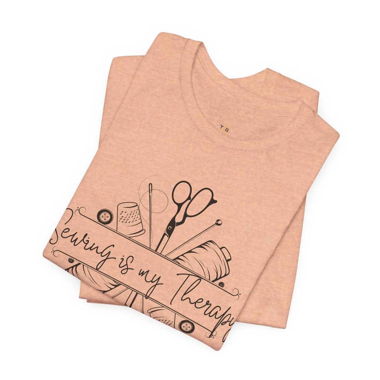 Sewing Therapy Tee - Unisex Jersey Short Sleeve Shirt, Gift for Sewers Printify