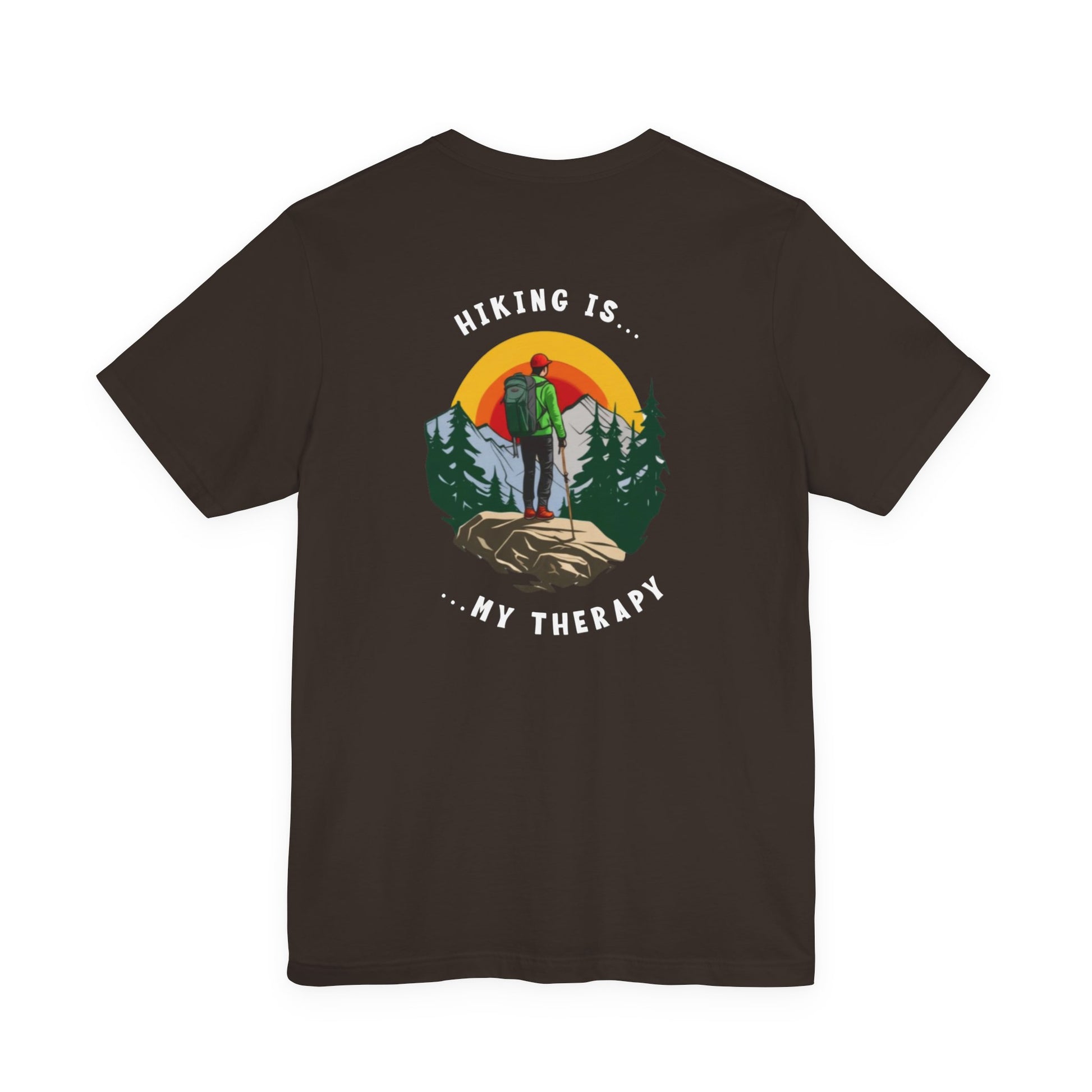 Hiking T-Shirt - "Hiking Is My Therapy" Retro Outdoor Graphic Tee - Therapy Gear