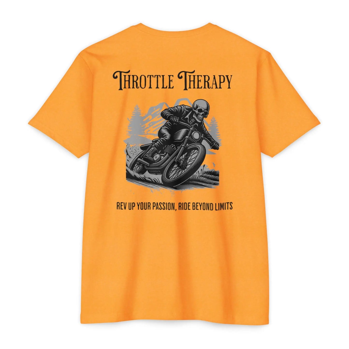 Throttle Therapy Unisex Heavy Cotton Tee - Motorcycle Lover Gift, Biker Shirt, Adventure Apparel, Casual Wear, Gift for Him Printify
