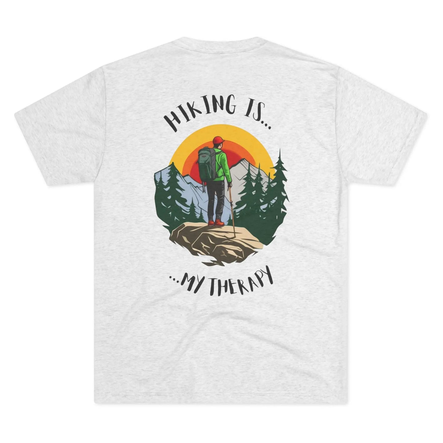 Hiking Is My Therapy T-Shirt – Outdoor Hiking Graphic Tee Printify