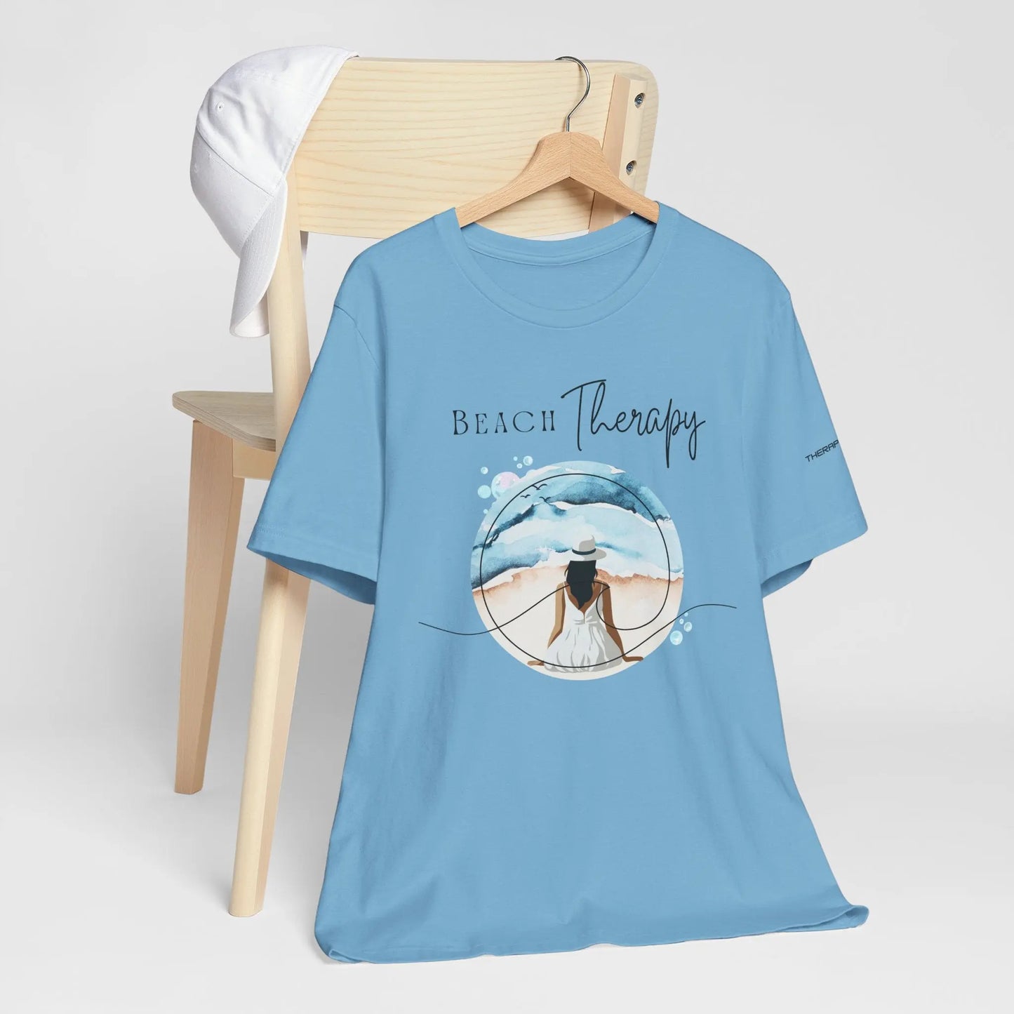 Beach Therapy Tee, Summer T-Shirt, Relaxation Shirt, Beach Vibes Apparel, Vacation Wear, Travel Clothes Printify