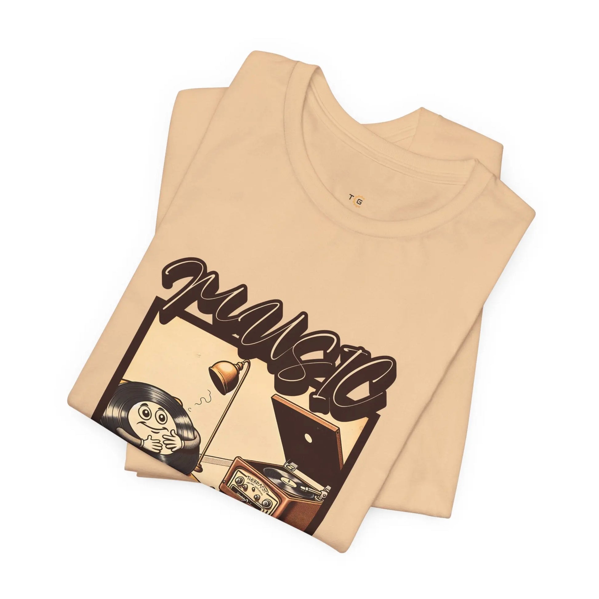 Music Therapy Unisex Tee, Casual Music Shirt, Perfect Gift for Music Lovers, Therapeutic Vibe Tee for Relaxation, Music Appreciation Printify