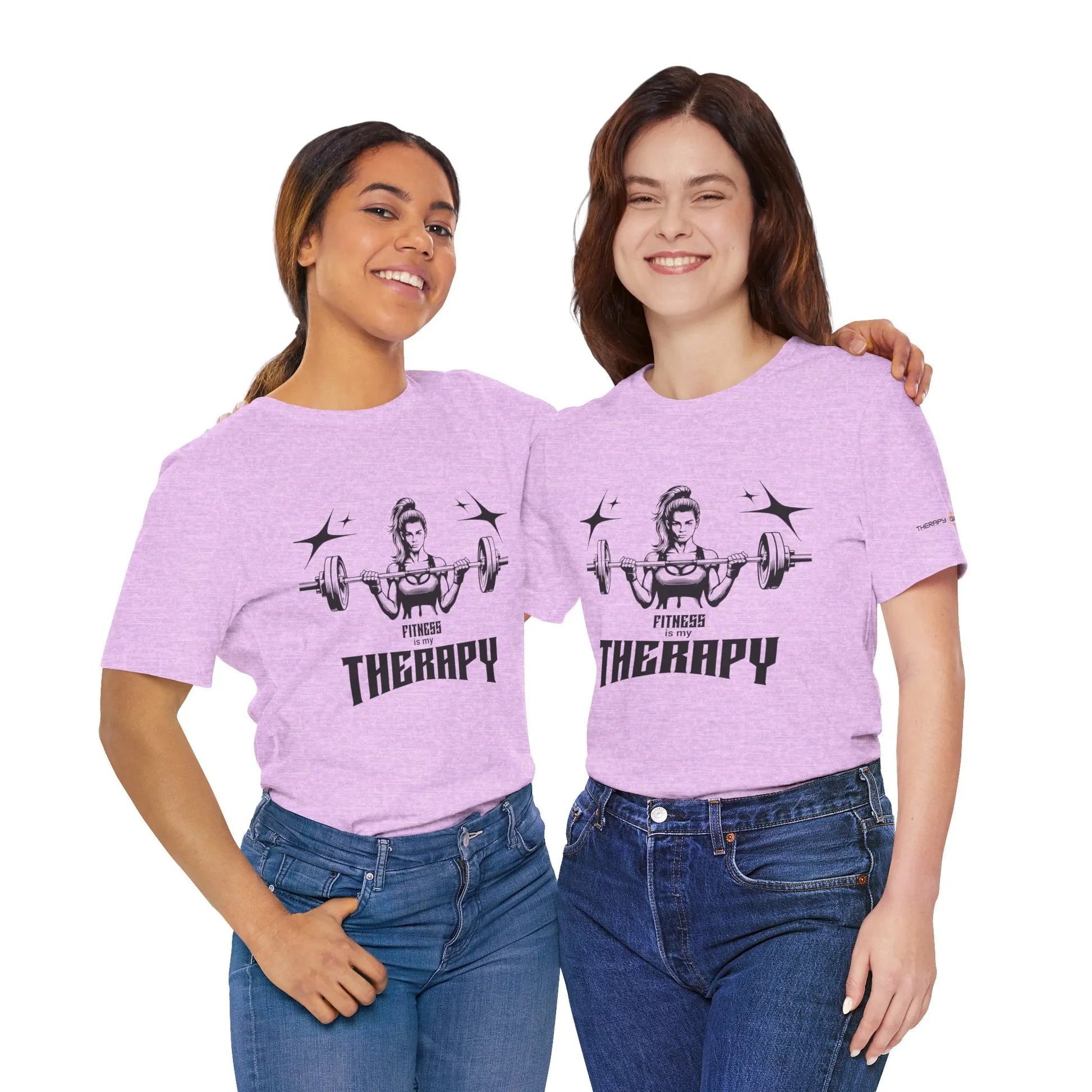 Fitness Therapy Tee, Unisex Workout Shirt, Gym Apparel, Gift for Fitness Enthusiasts, Casual Wear, Motivational Top Printify