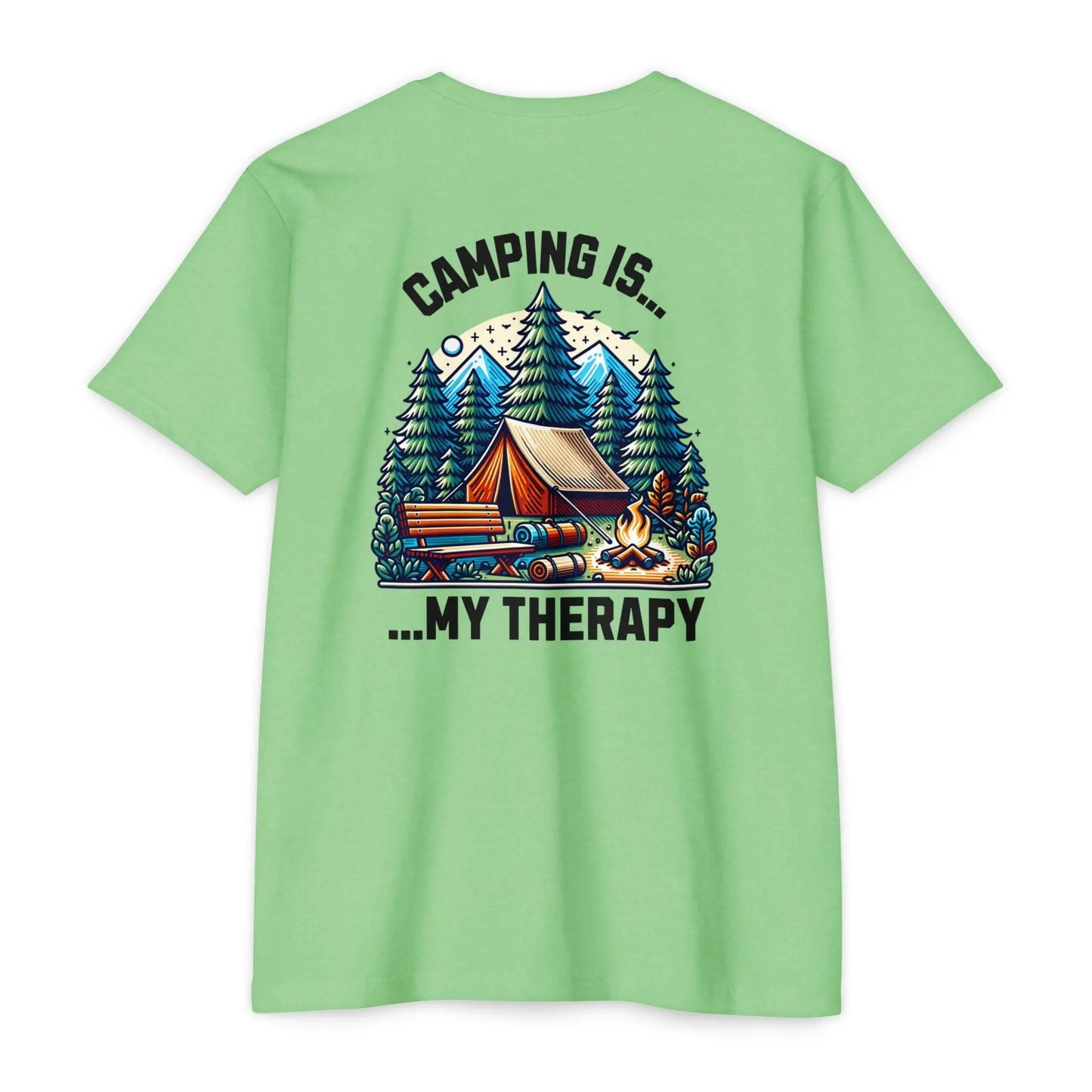 Camping Therapy Unisex T-Shirt | Nature Lover Gift | Adventure Tee | Outdoor Activities Shirt | Perfect for Camping Enthusiasts Printify