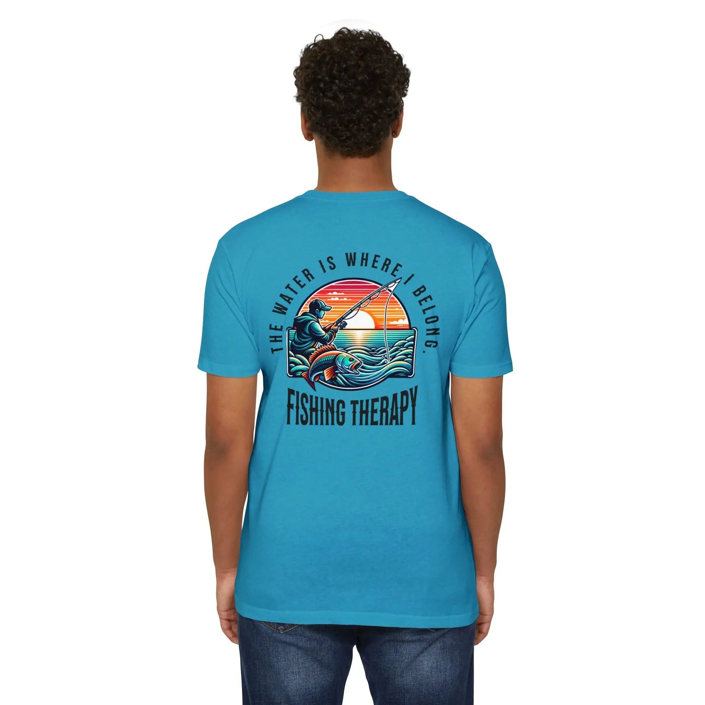 Fishing Therapy T-Shirt, Unisex Tee for Fishermen, Gift for Anglers, Summer Apparel, Outdoor Adventure Wear, Casual Fishing Shirt Printify