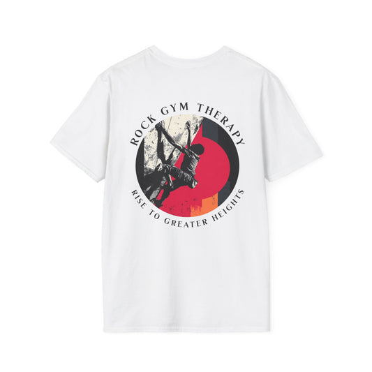 Rock Gym Therapy T-Shirt — Rise to Greater Heights Climbing Tee