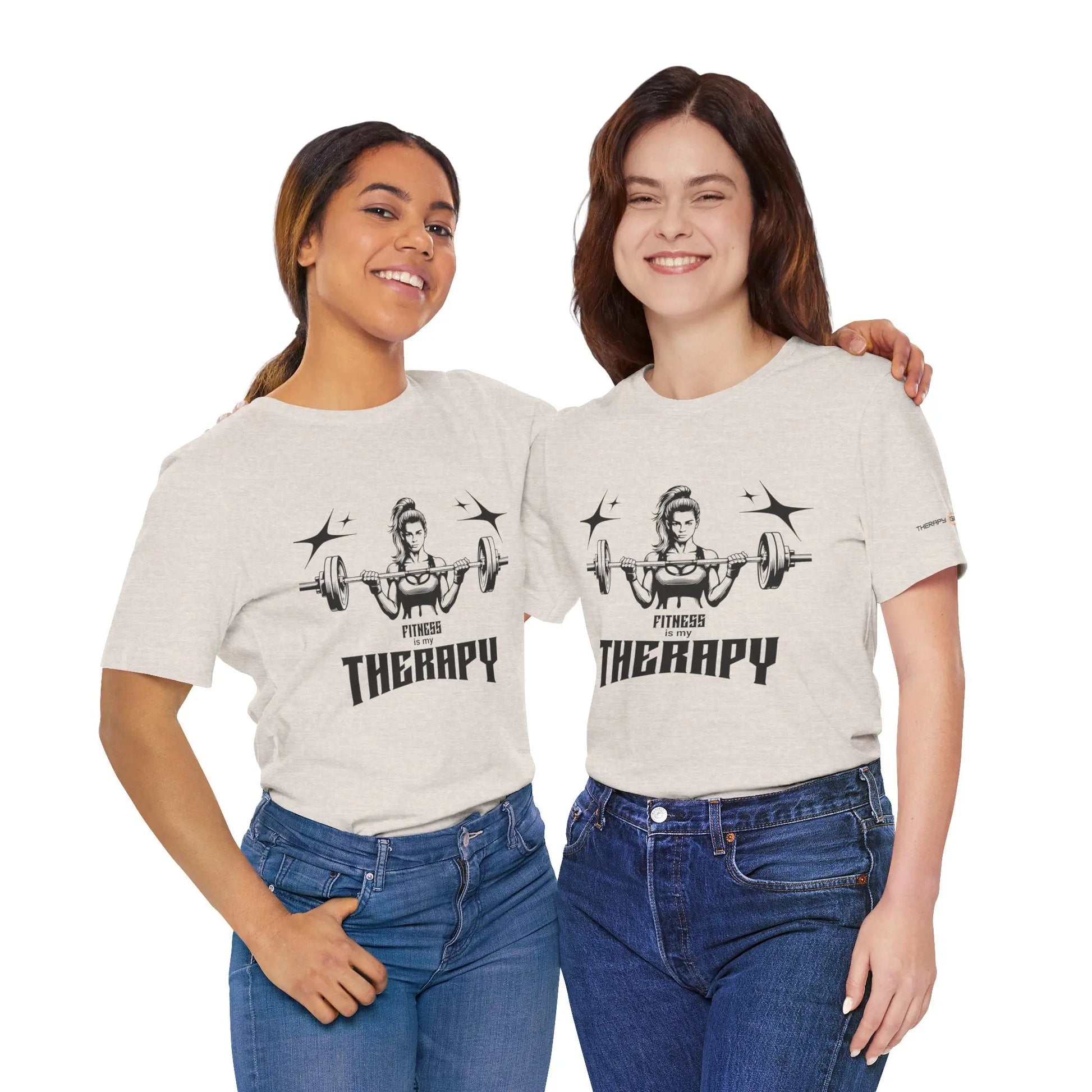 Fitness Therapy Tee, Unisex Workout Shirt, Gym Apparel, Gift for Fitness Enthusiasts, Casual Wear, Motivational Top Printify