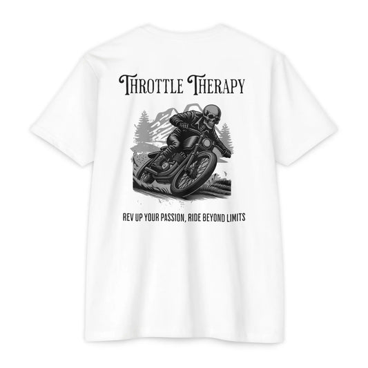 Throttle Therapy Unisex Heavy Cotton Tee - Motorcycle Lover Gift, Biker Shirt, Adventure Apparel, Casual Wear, Gift for Him Printify