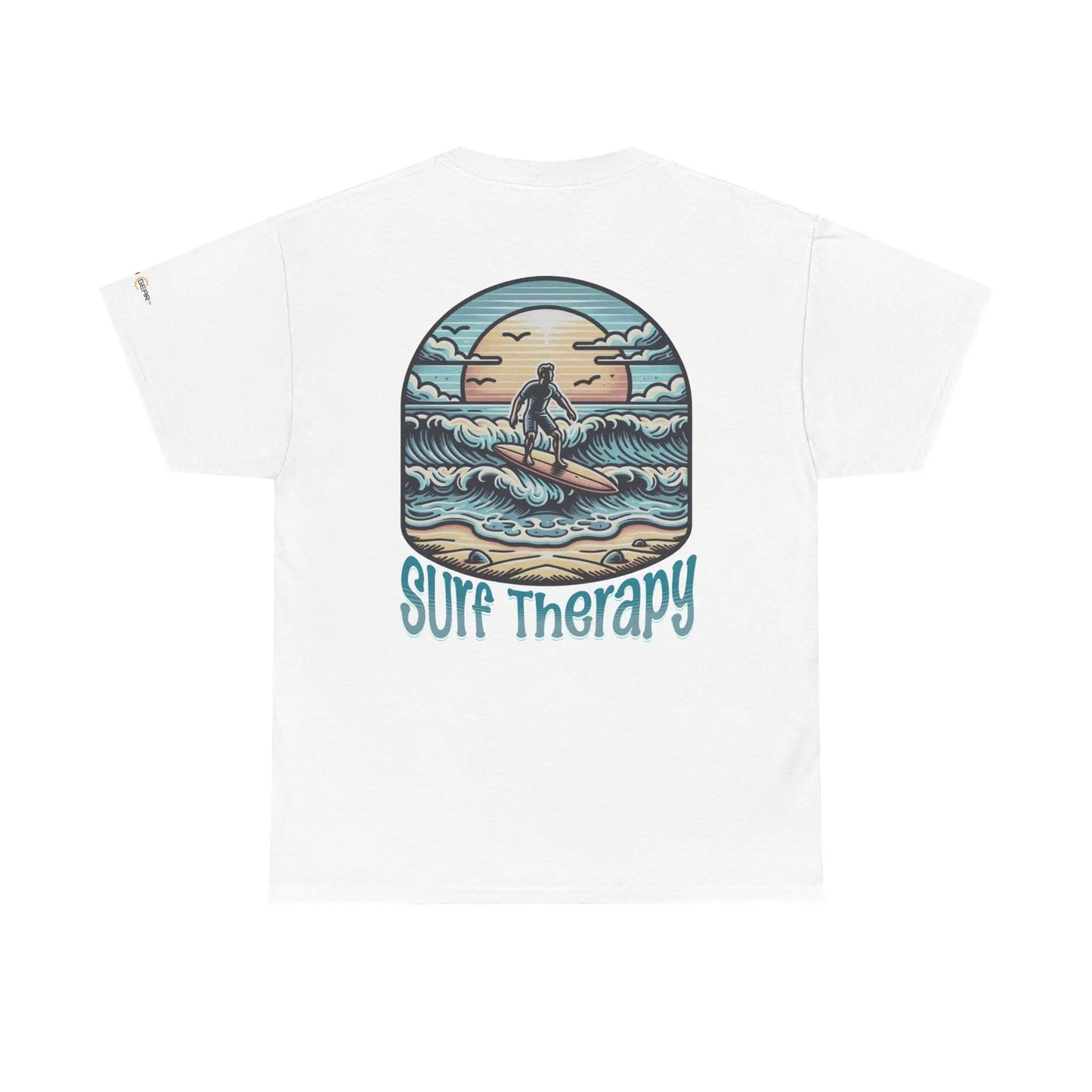 Surf Therapy Unisex Heavy Cotton Tee, Summer Vibes T-Shirt, Beach Day Apparel, Water Sports Gift, Casual Surfwear Printify