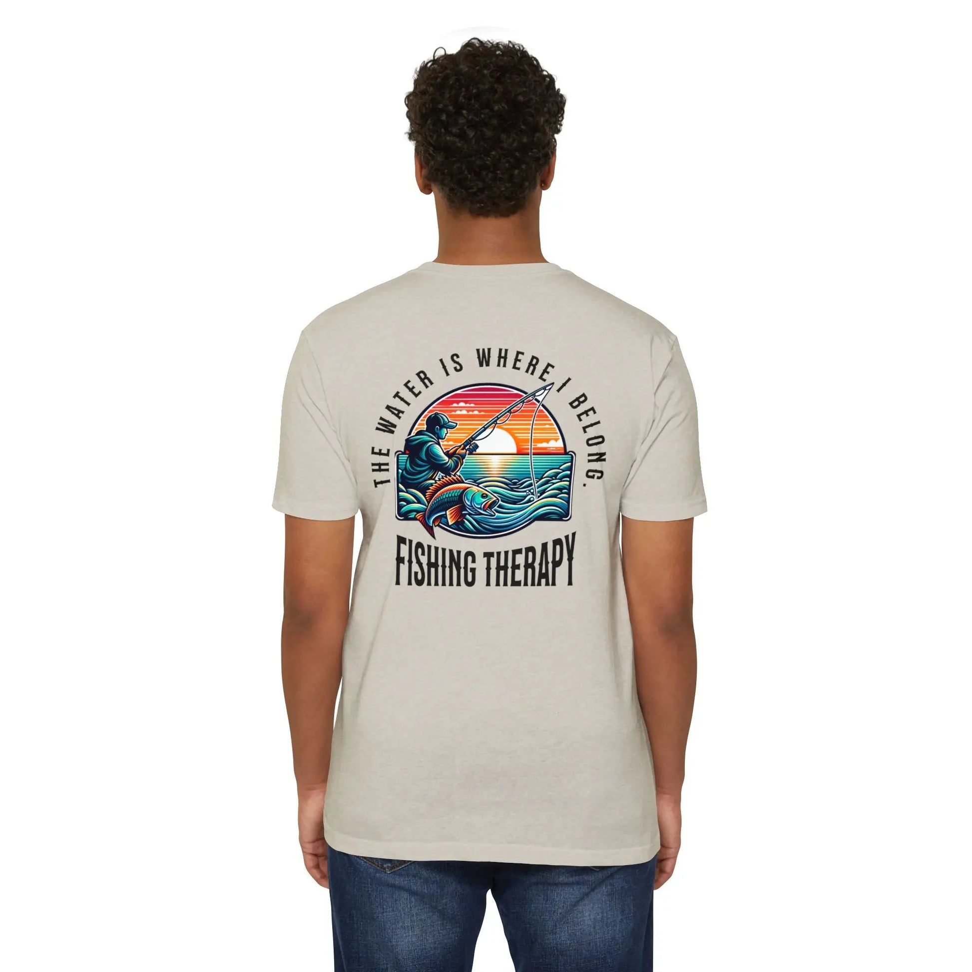 Fishing Therapy T-Shirt, Unisex Tee for Fishermen, Gift for Anglers, Summer Apparel, Outdoor Adventure Wear, Casual Fishing Shirt Printify
