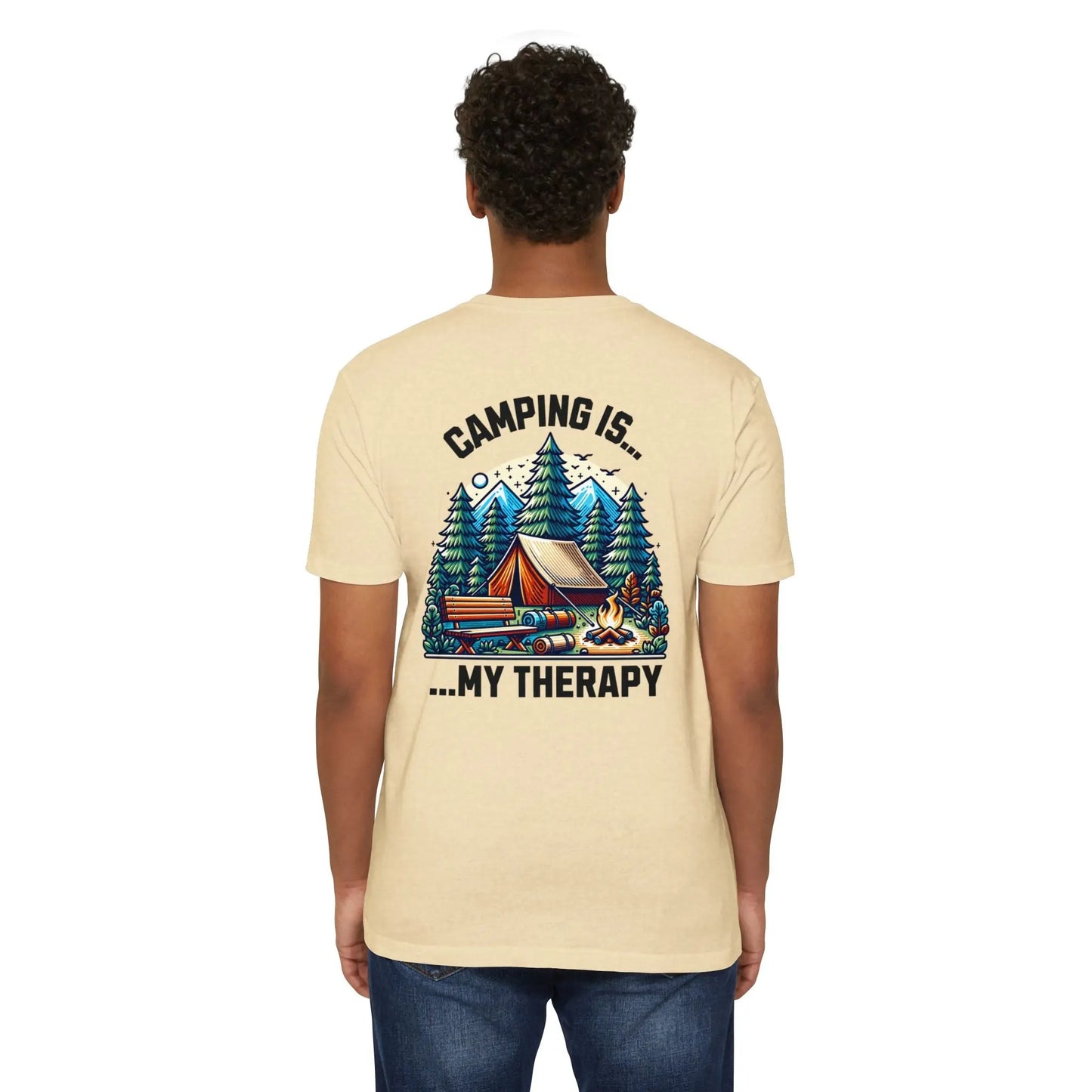 Camping Therapy Unisex T-Shirt | Nature Lover Gift | Adventure Tee | Outdoor Activities Shirt | Perfect for Camping Enthusiasts Printify