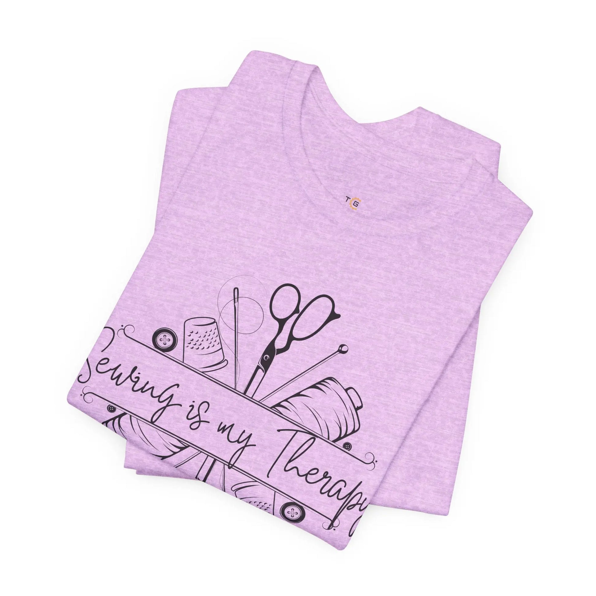 Sewing Therapy Tee - Unisex Jersey Short Sleeve Shirt, Gift for Sewers Printify