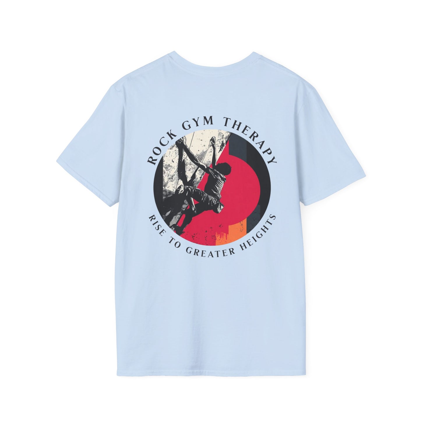 Rock Gym Therapy T-Shirt — Rise to Greater Heights Climbing Tee