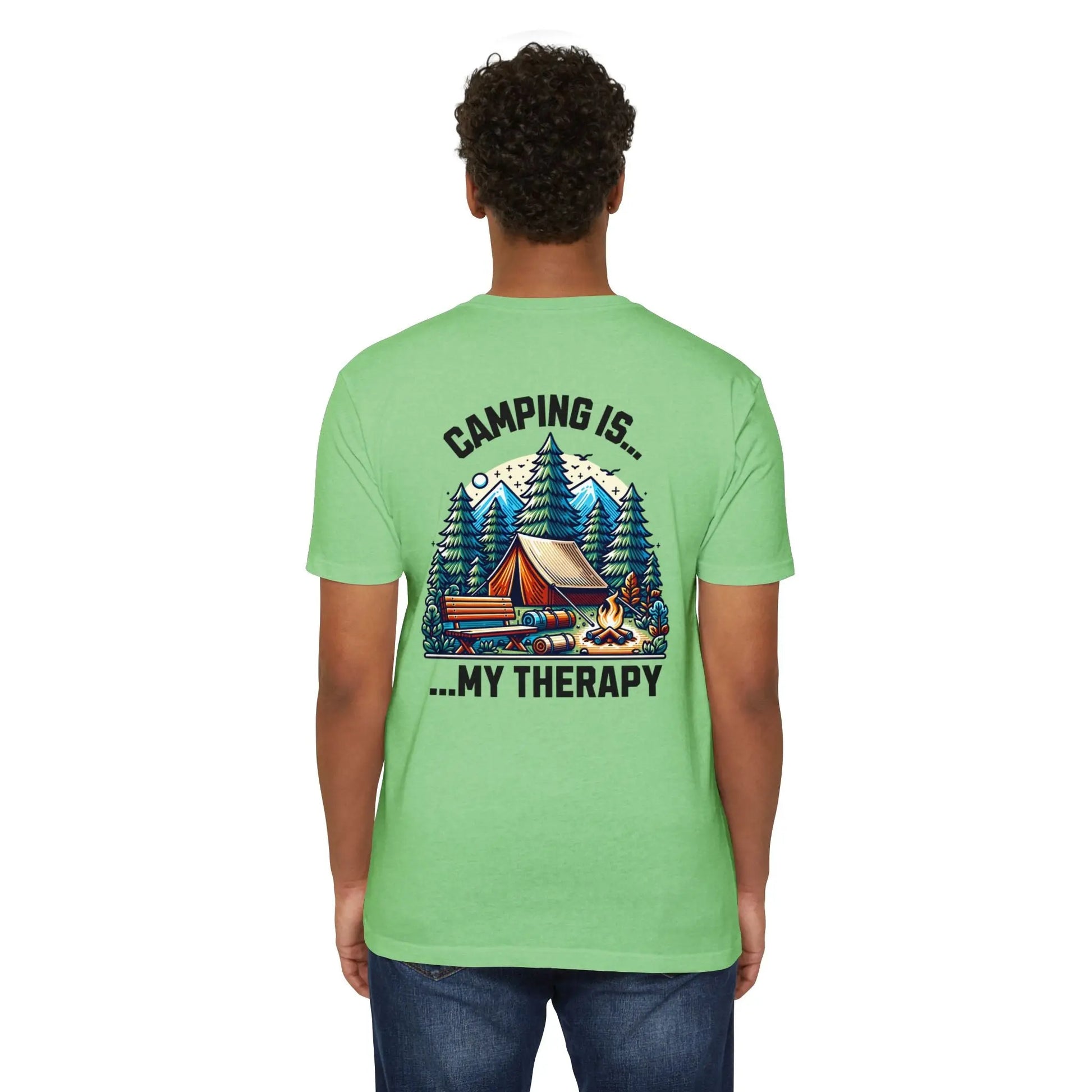Camping Therapy Unisex T-Shirt | Nature Lover Gift | Adventure Tee | Outdoor Activities Shirt | Perfect for Camping Enthusiasts Printify