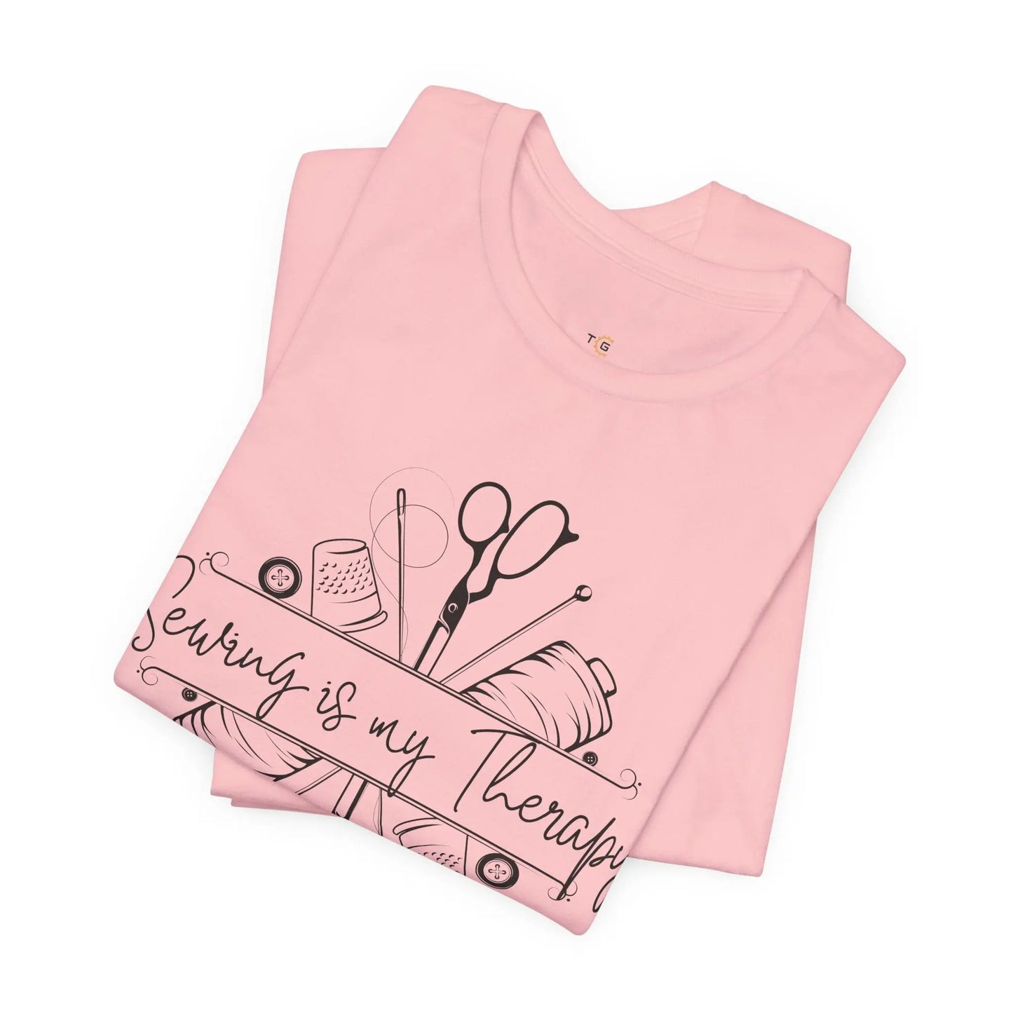 Sewing Therapy Tee - Unisex Jersey Short Sleeve Shirt, Gift for Sewers Printify