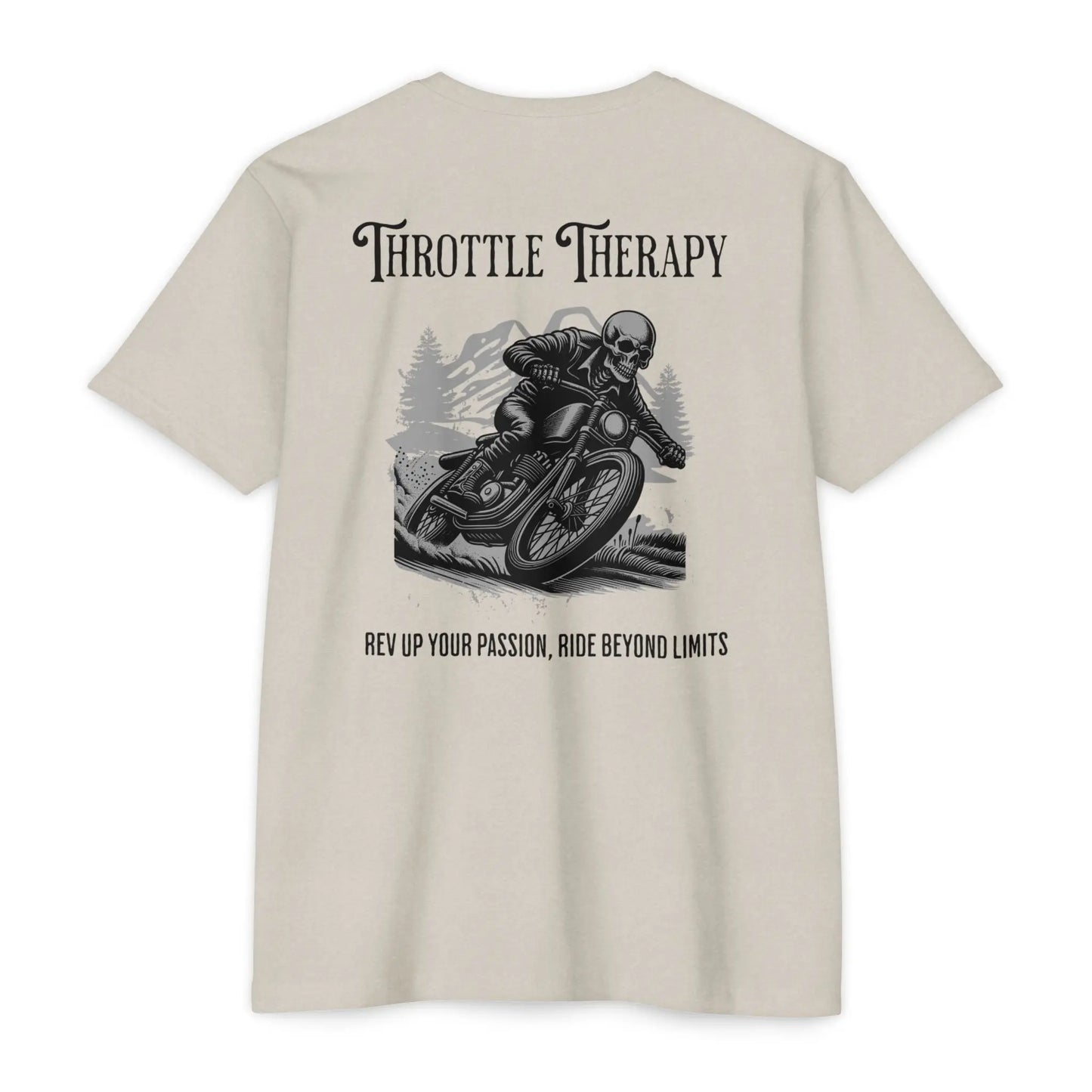 Throttle Therapy Unisex Heavy Cotton Tee - Motorcycle Lover Gift, Biker Shirt, Adventure Apparel, Casual Wear, Gift for Him Printify