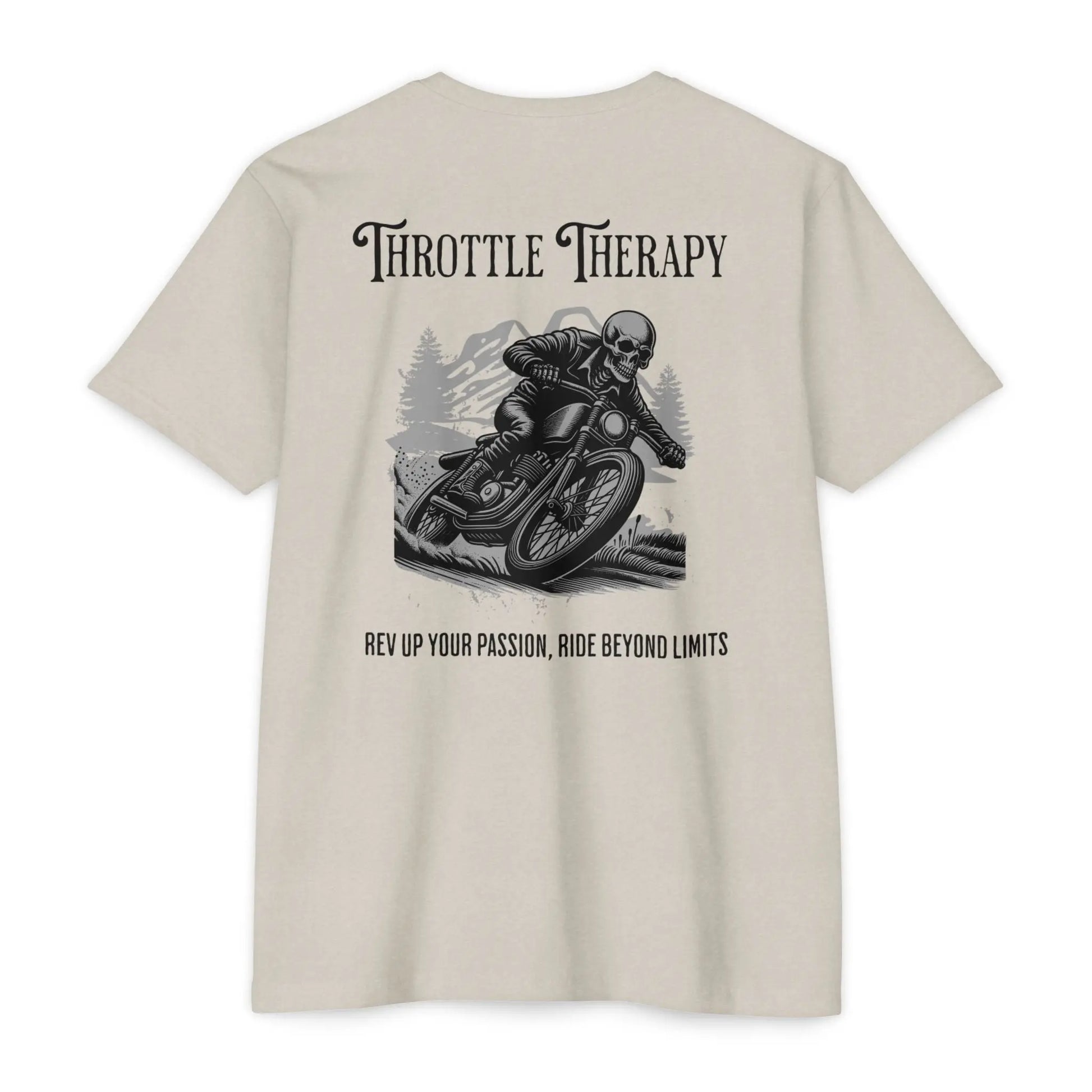 Throttle Therapy Unisex Heavy Cotton Tee - Motorcycle Lover Gift, Biker Shirt, Adventure Apparel, Casual Wear, Gift for Him Printify