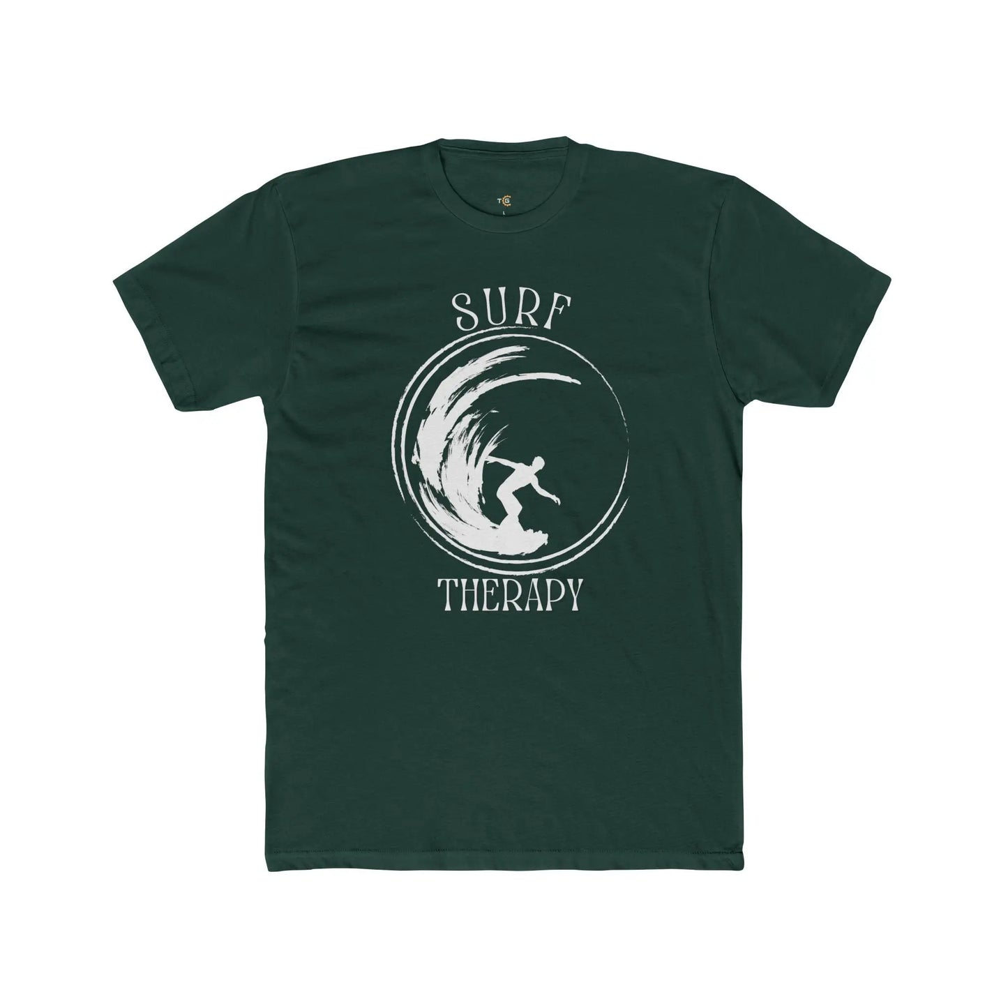 Unisex Heavy Cotton Tee - ' Surf Therapy' Graphic Tee for Comfort, Casual Wear, Self-Care Gifts, Stress Relief Apparel, Everyday Wear, Surfing Hobby Printify