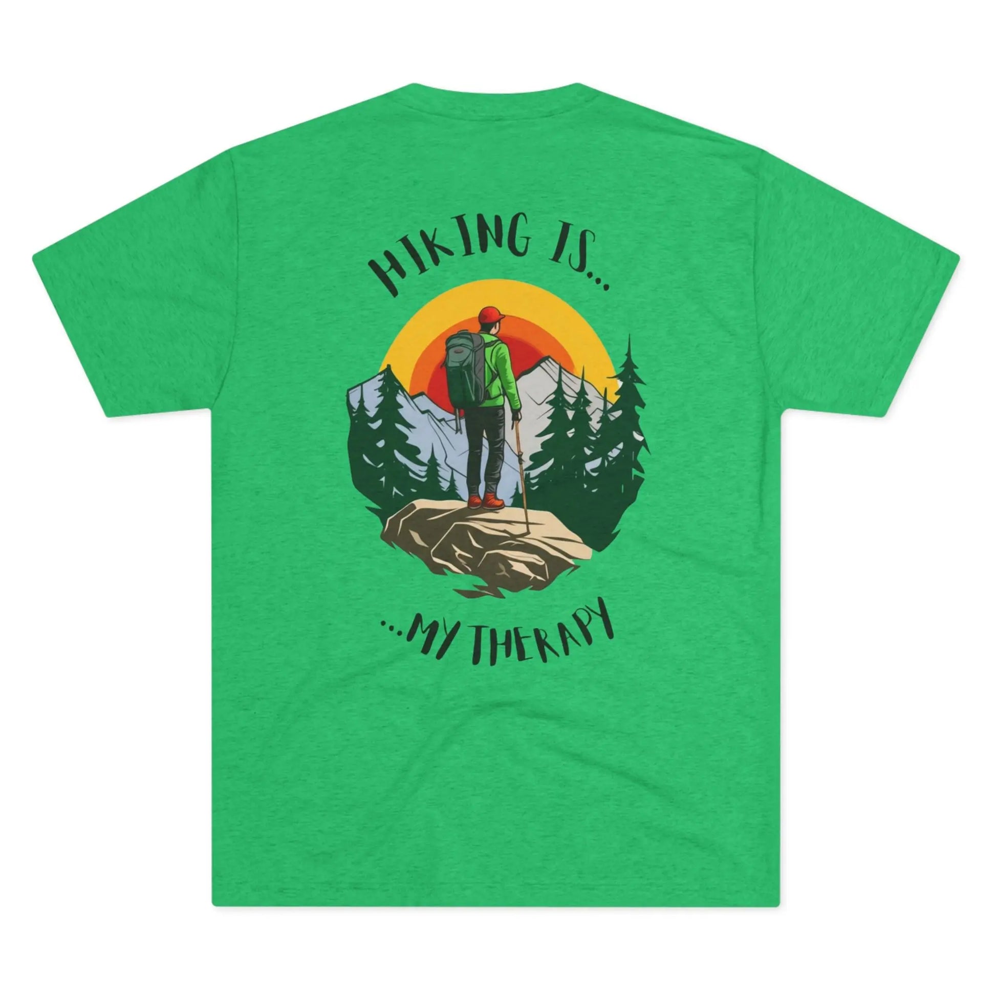 Hiking Is My Therapy T-Shirt – Outdoor Hiking Graphic Tee Printify