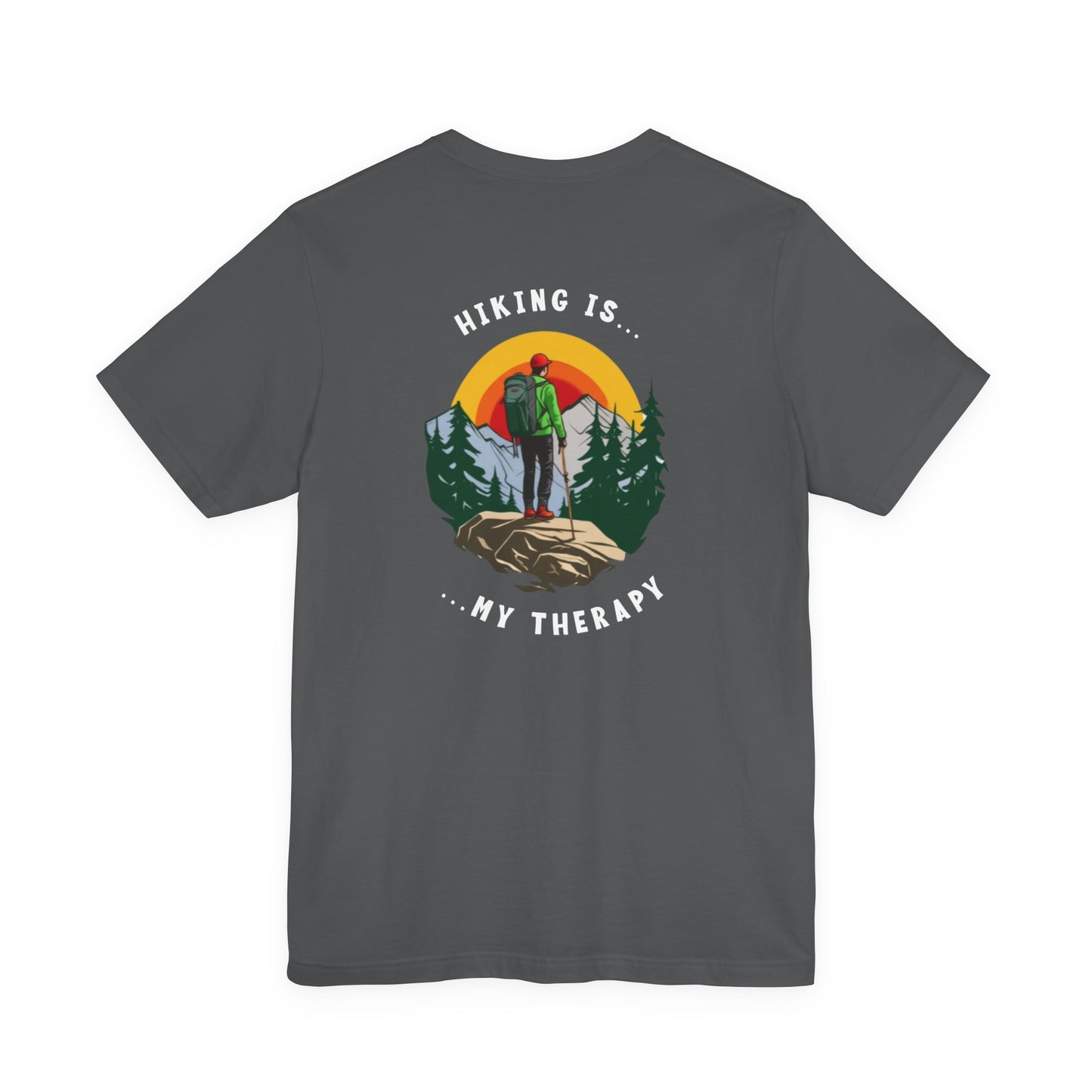 Hiking T-Shirt - "Hiking Is My Therapy" Retro Outdoor Graphic Tee - Therapy Gear