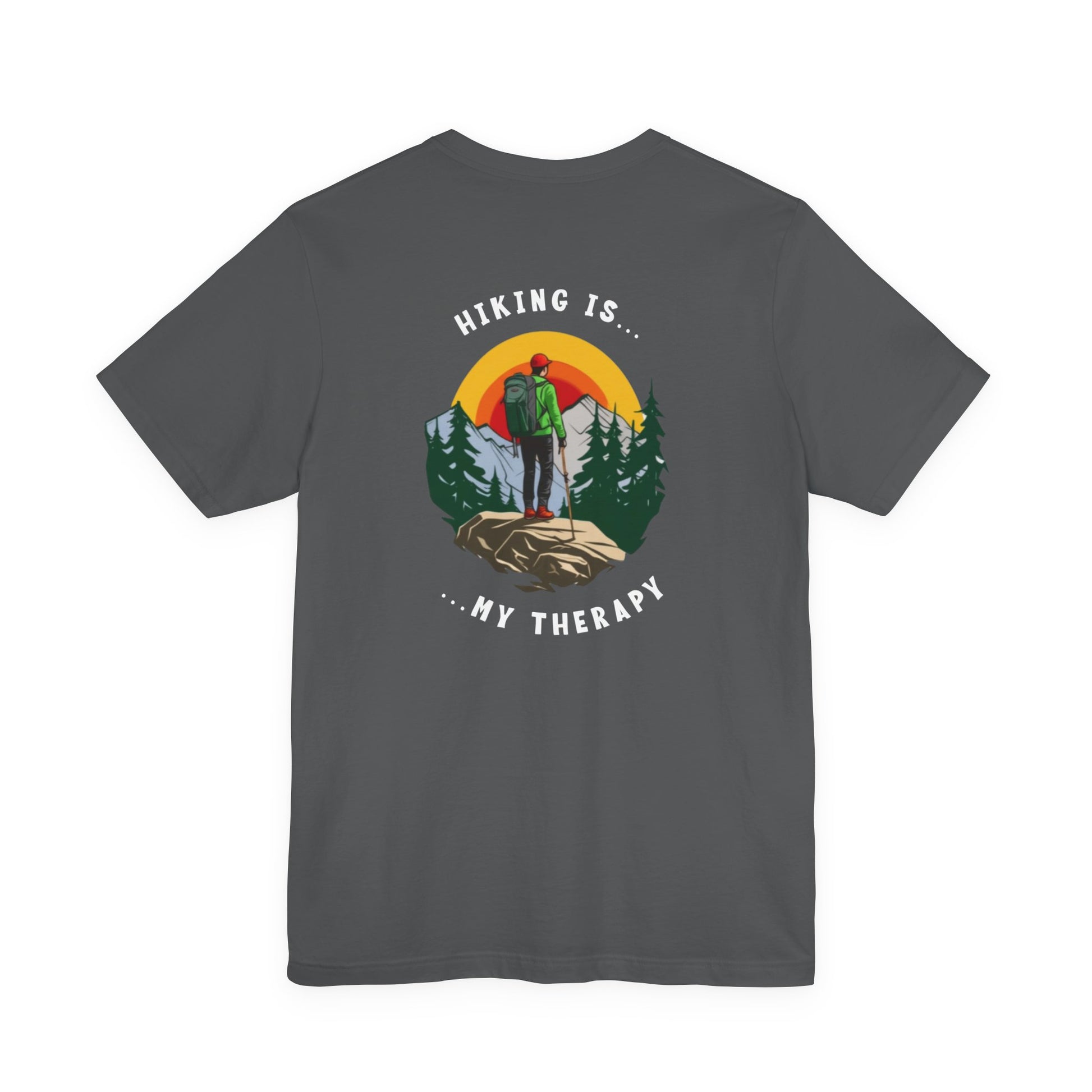 Hiking T-Shirt - "Hiking Is My Therapy" Retro Outdoor Graphic Tee - Therapy Gear