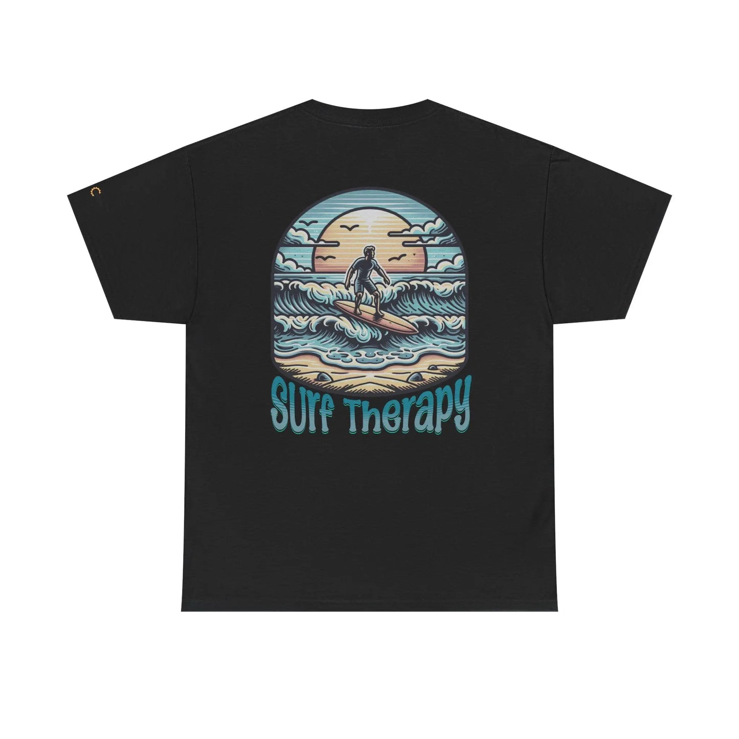 Surf Therapy Unisex Heavy Cotton Tee, Summer Vibes T-Shirt, Beach Day Apparel, Water Sports Gift, Casual Surfwear Printify