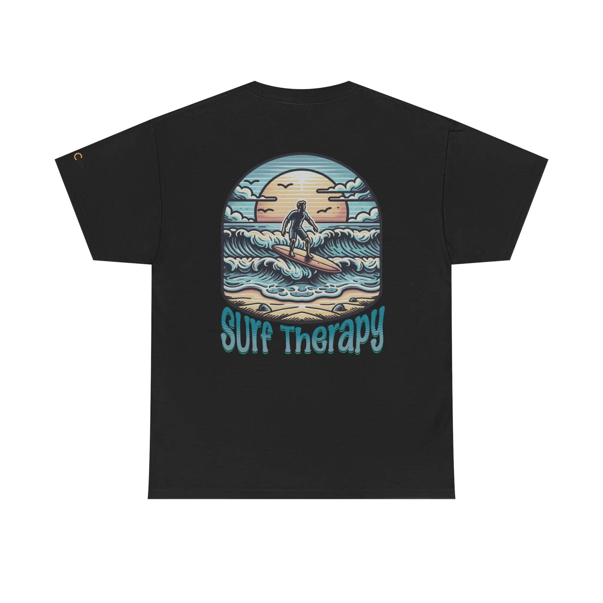 Surf Therapy Unisex Heavy Cotton Tee, Summer Vibes T-Shirt, Beach Day Apparel, Water Sports Gift, Casual Surfwear Printify