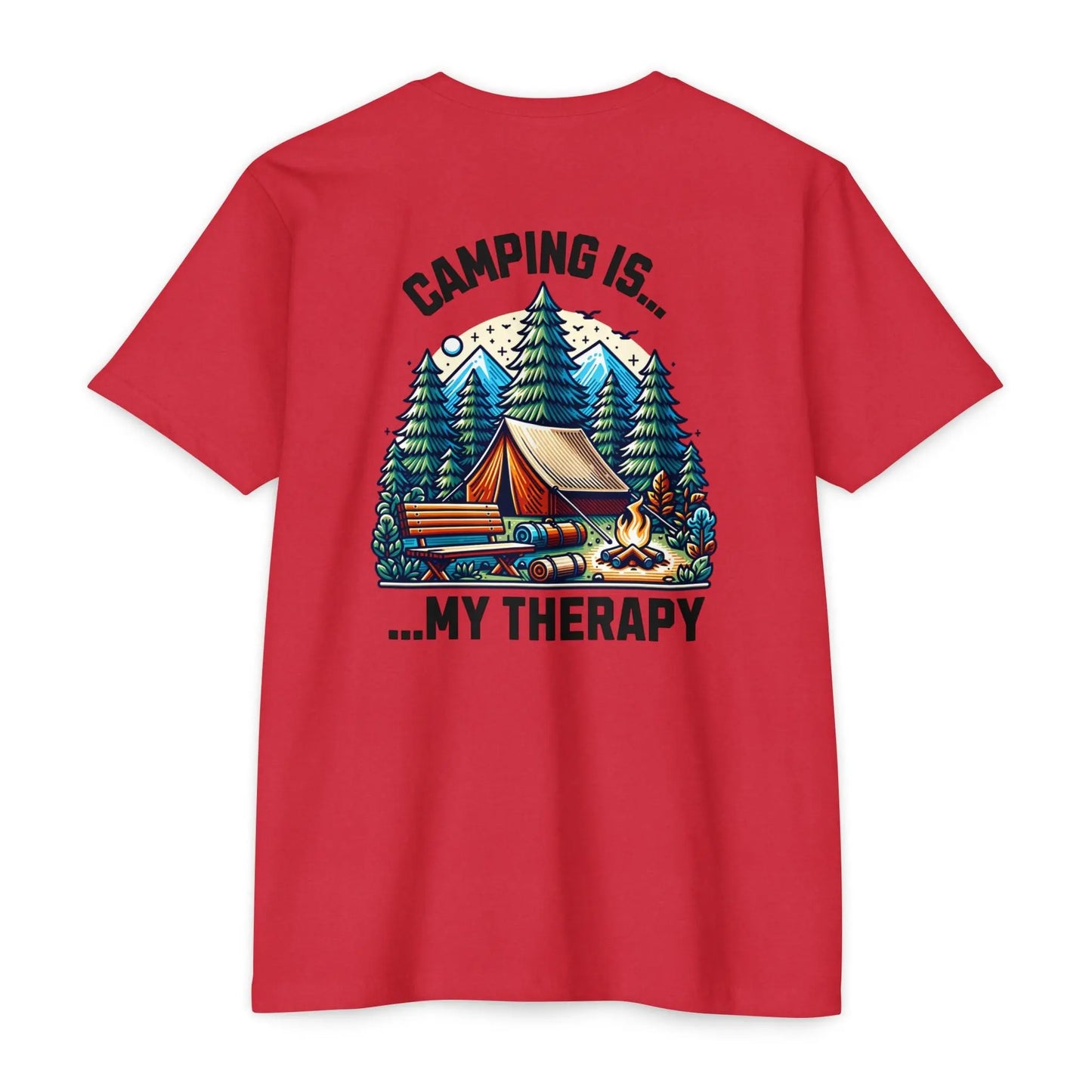Camping Therapy Unisex T-Shirt | Nature Lover Gift | Adventure Tee | Outdoor Activities Shirt | Perfect for Camping Enthusiasts Printify