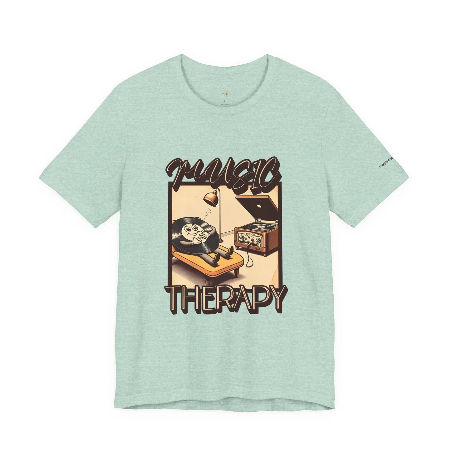 Music Therapy Unisex Tee, Casual Music Shirt, Perfect Gift for Music Lovers, Therapeutic Vibe Tee for Relaxation, Music Appreciation Printify