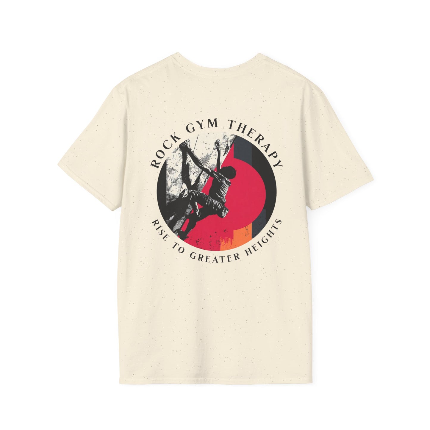 Rock Gym Therapy T-Shirt — Rise to Greater Heights Climbing Tee